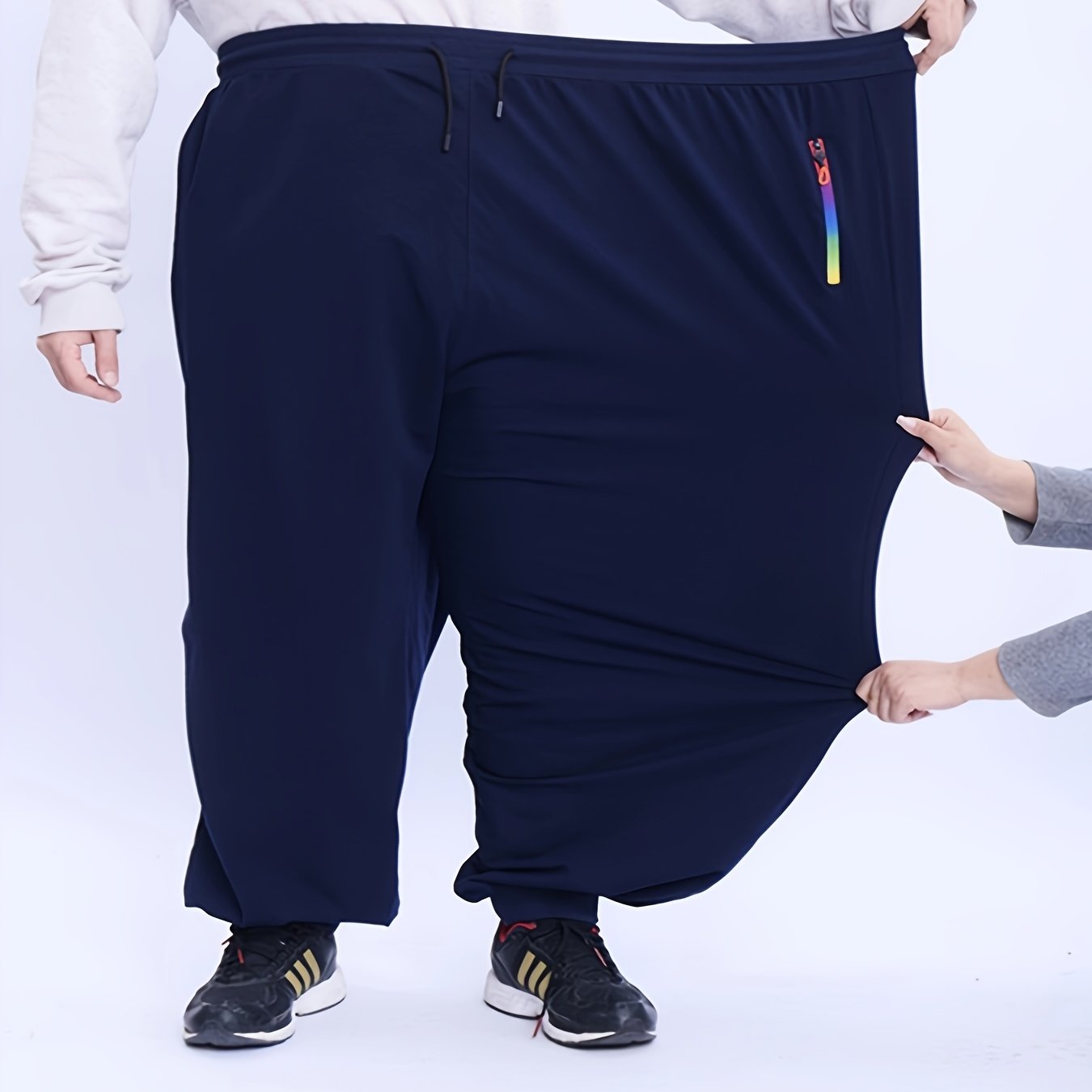 Pantalons Sport Homme Grande Taille 2XL-9XL – Loose Fit, Stretch, Zipper, Tout Saison