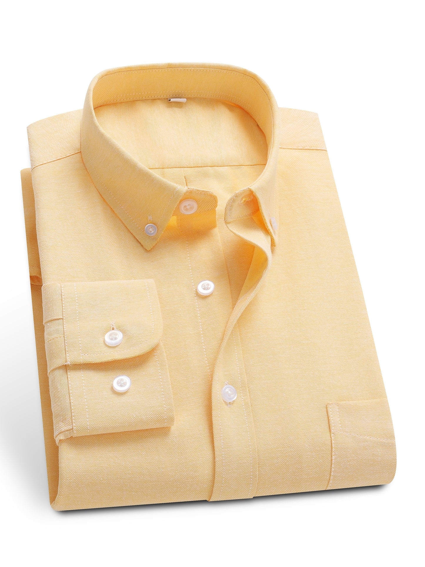 Men's Solid Color Lapel Collar Design Dress Shirts, Long Sleeve Casual Button Up Shirt For Formal Occasions