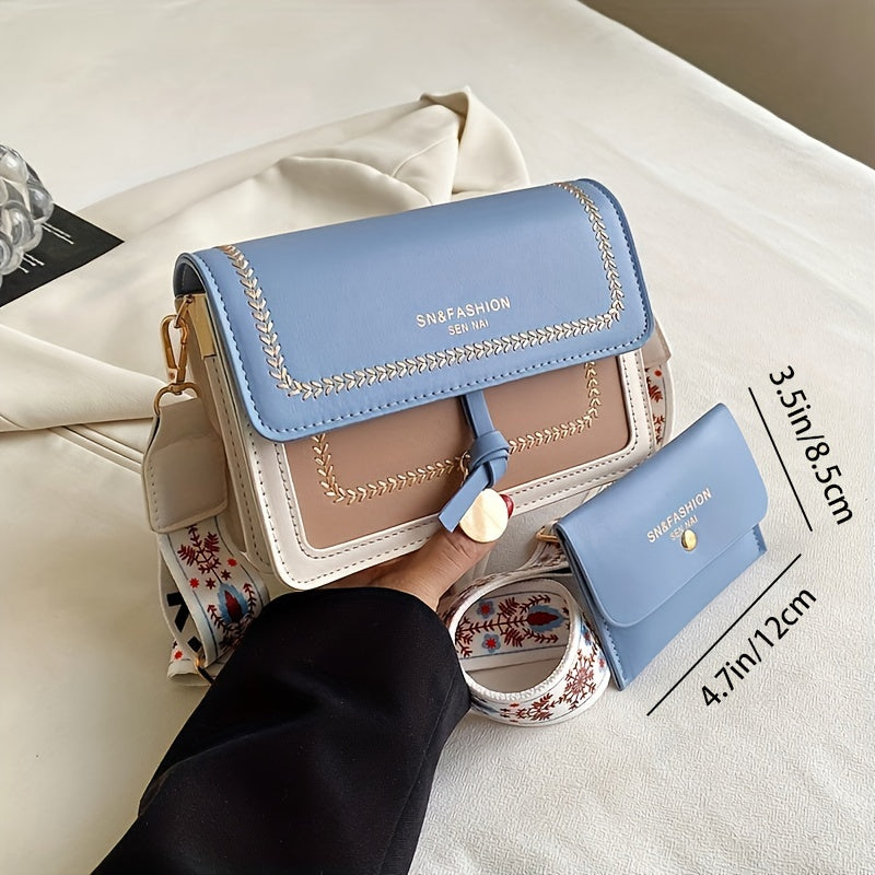 Sac Bandoulière à Rabat Tendance pour Femme – Décor Boucle – Sangle Large et Confortable