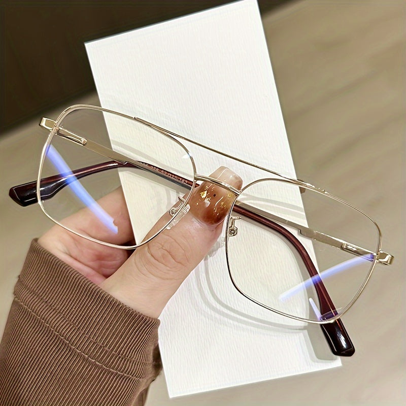 Stylish Round Glasses with A Golden Frame - High-quality Golden Frame with Clear Lenses Suitable for Both Men And Women - Perfect Choice for School, Business, Or Fashion Accessories for daily