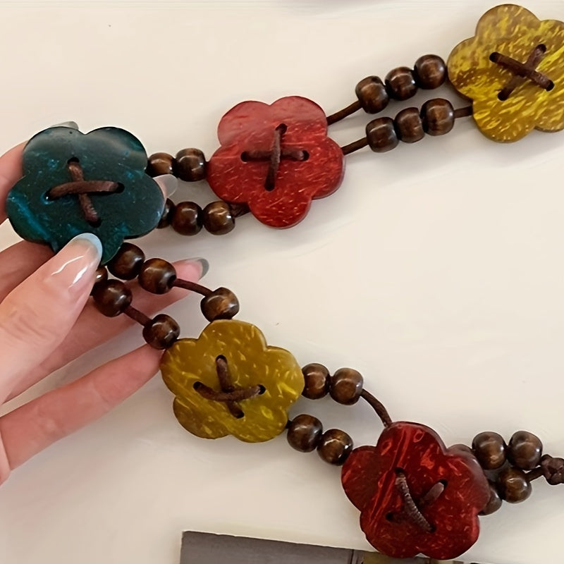 Ceinture bohème à perles et fleurs pour femmes – Parfaite pour sorties en soirée, tenues décontractées, fêtes et trajets quotidiens