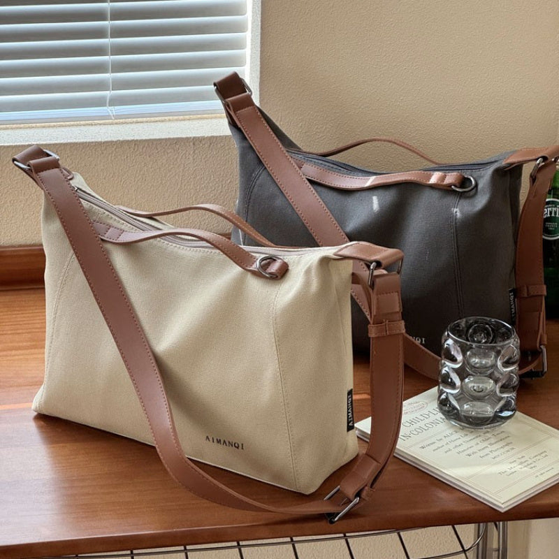 Sac fourre-tout japonais et coréen original – style simple et décontracté, polyvalent, bandoulière pour étudiants et usage quotidien