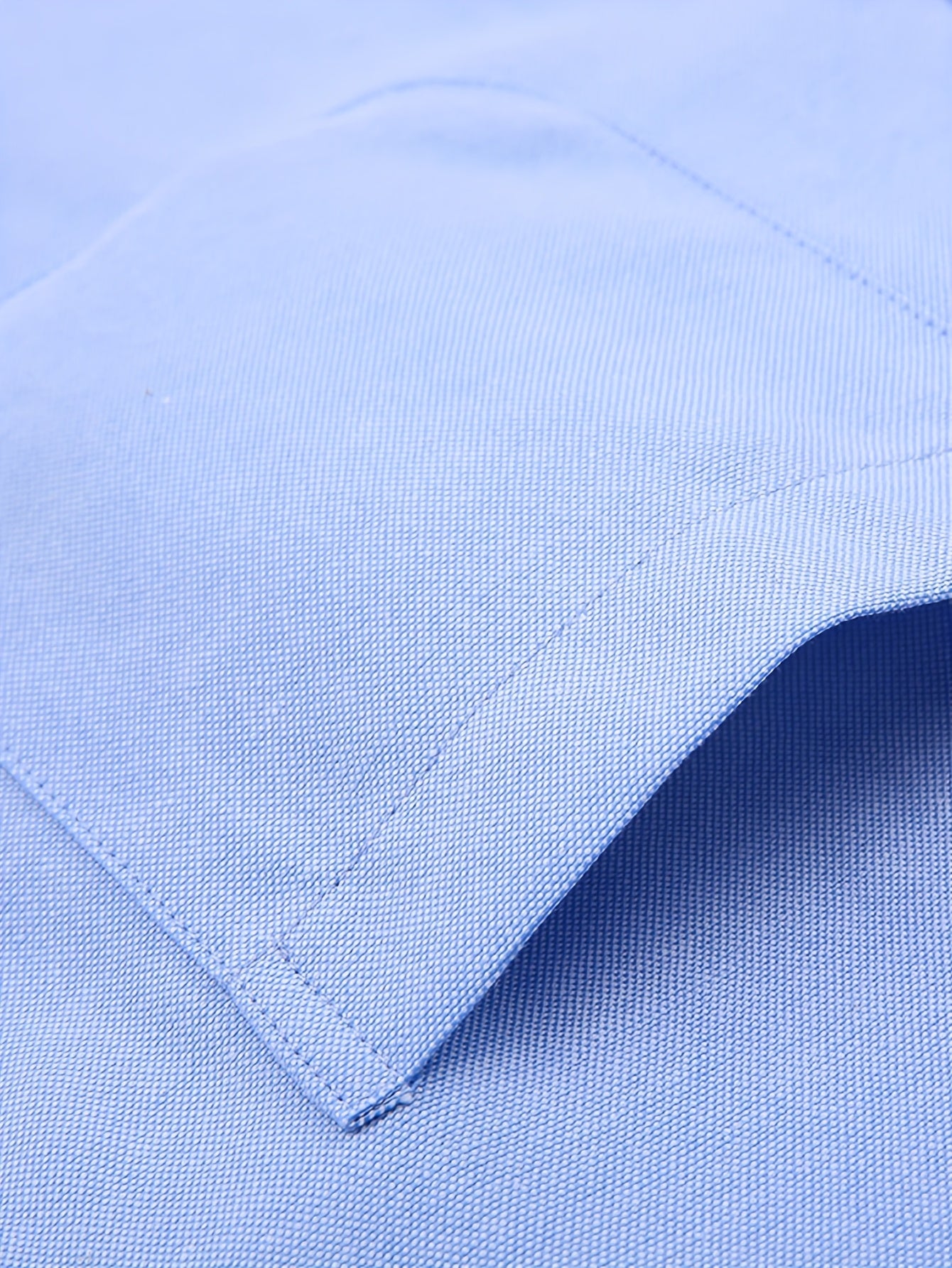 Men'S Oxford Cloth Shirt Two-Piece Set Durable and Wear-Resistant Business Casual Suit Versatile Commuter Outfit Solid Color Button-Up Shirt