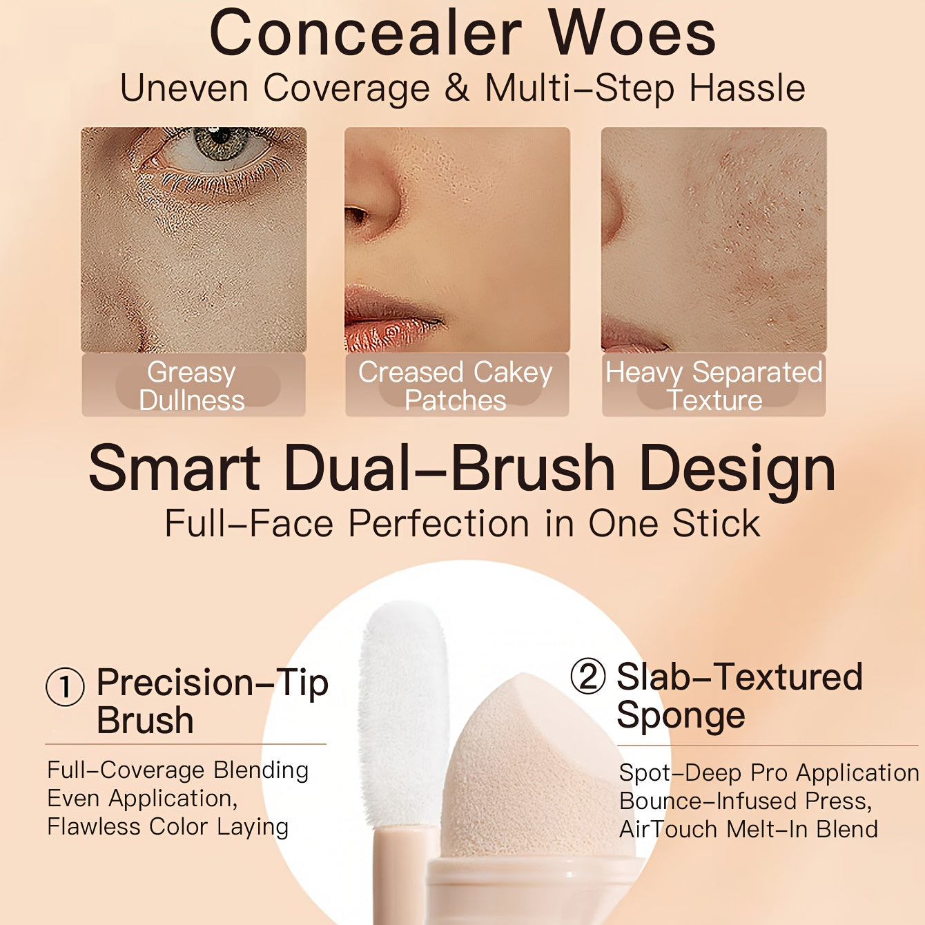 Correcteur – Couvrance Naturelle, Convient aux Teints Clairs et Foncés, Camoufle les Imperfections, Beige Clair Parfait, Idéal Cadeau de Noël