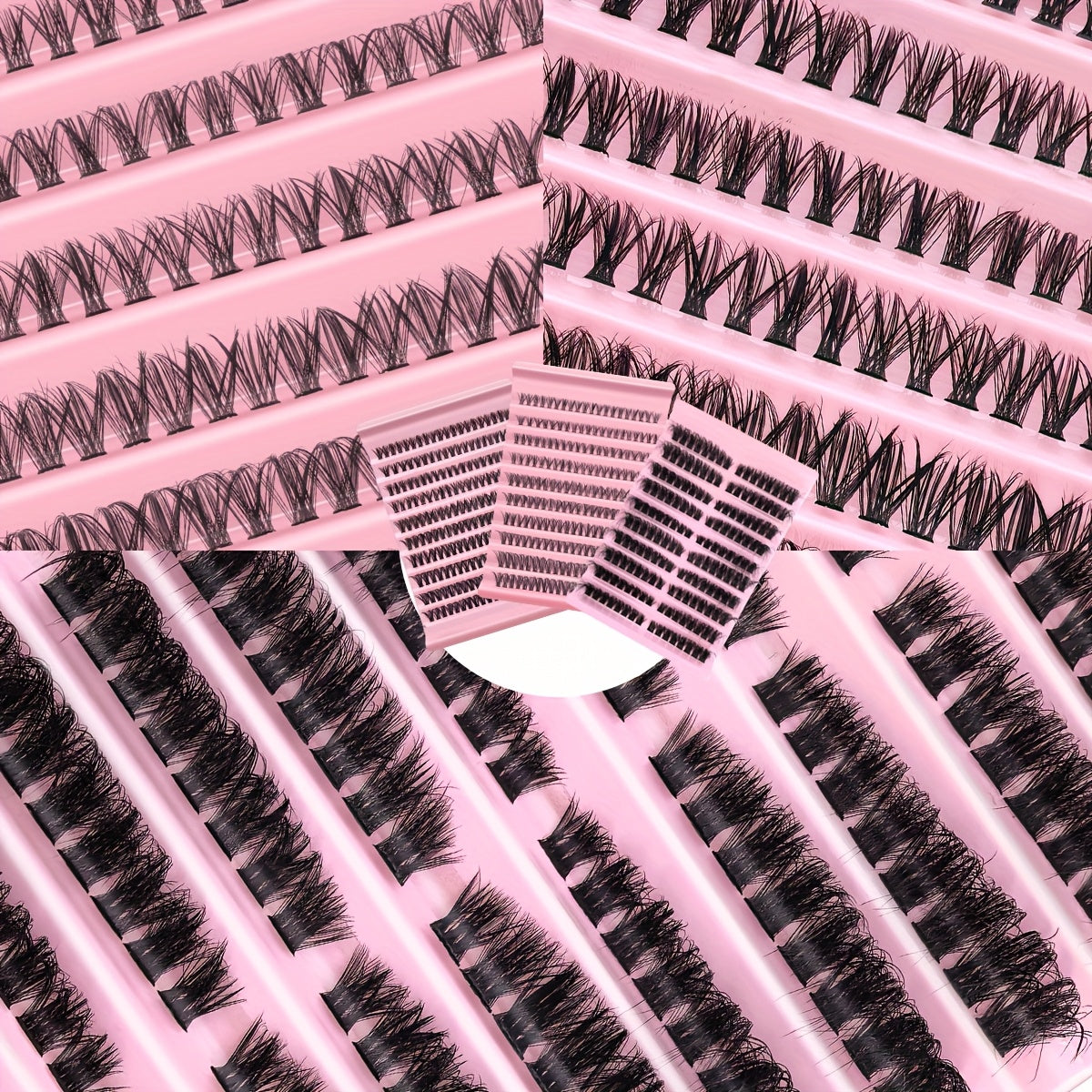 160/200 faux cils en touffes 30D 40D 80D - Cils individuels légers et vaporeux pour un regard naturel, courbure D, longueurs 6-12 mm/13-15 mm/8-16 mm, extensions de cils réutilisables à faire soi-même, idéales pour les débutantes