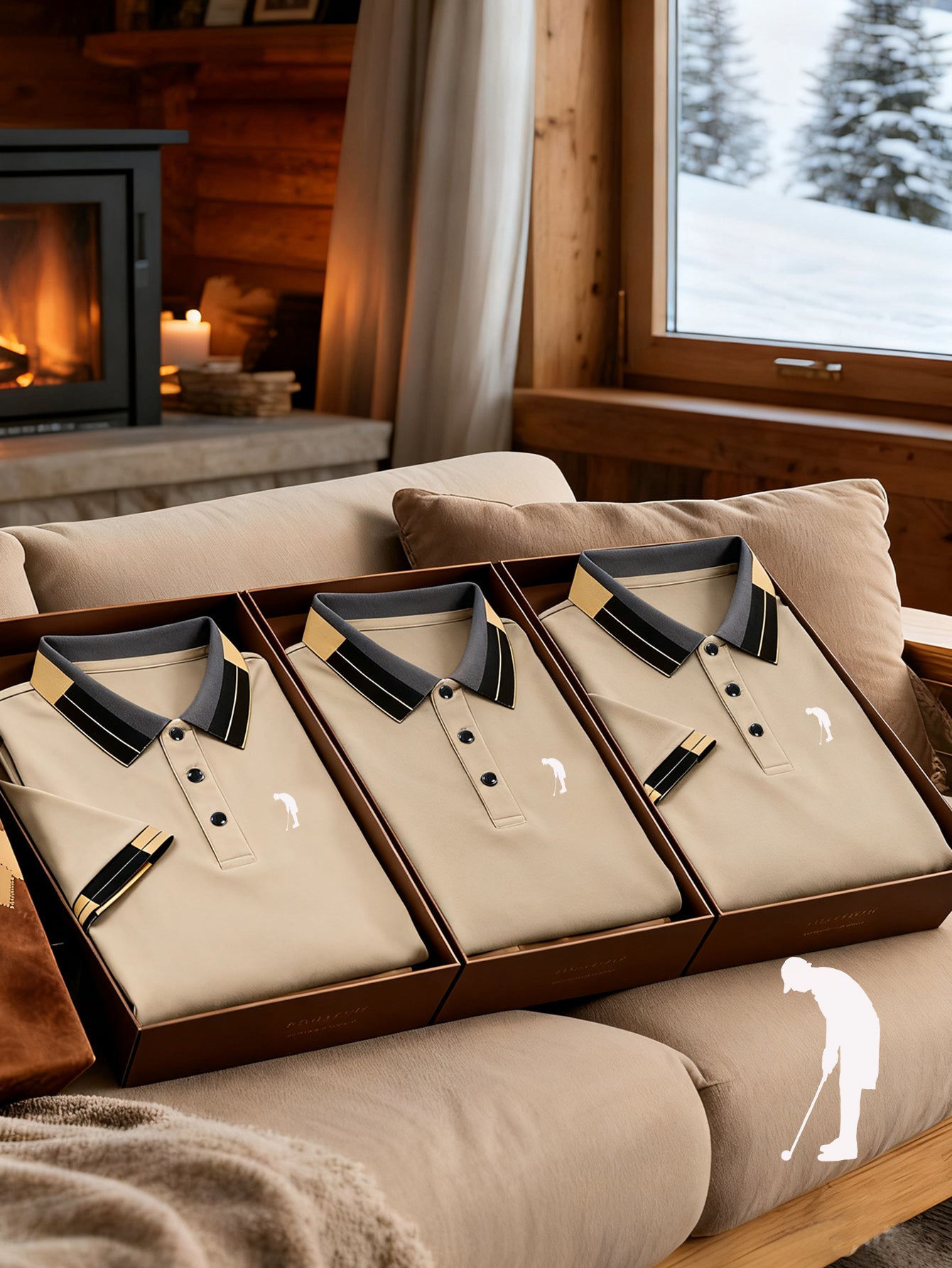 Lot de 3 Chemises Sport Color-Block TH-878 – Manches Courtes, Style Golf & Tennis