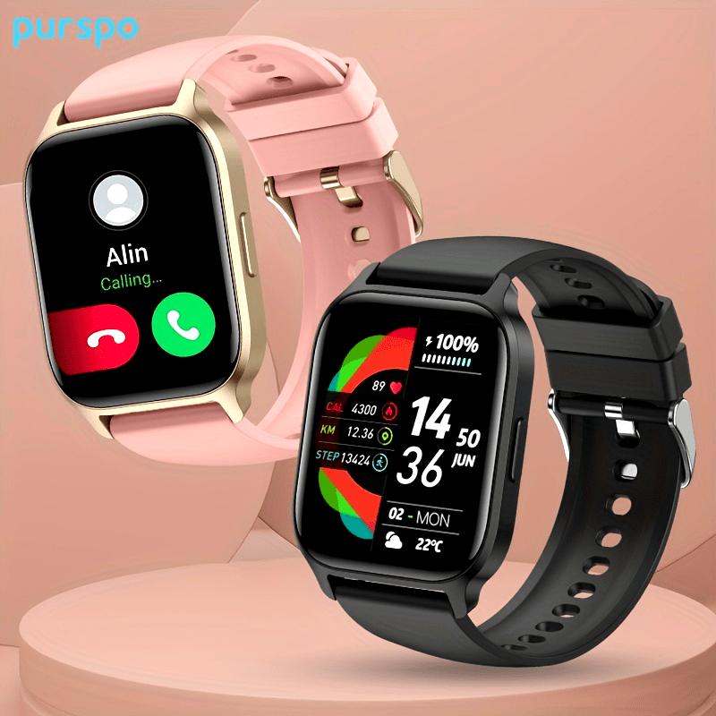 Smart Watch (Make/Answer Call), 4.7cm BT Calling Smartwatch for Women Men, Fitness Tracker Watch for iPhone And Andriod Phones with Lock Screen/ Stopwatch/ Alarm Clock/100+ Sport Modes/ Weather display/DIY Wallpaper, Good Gif