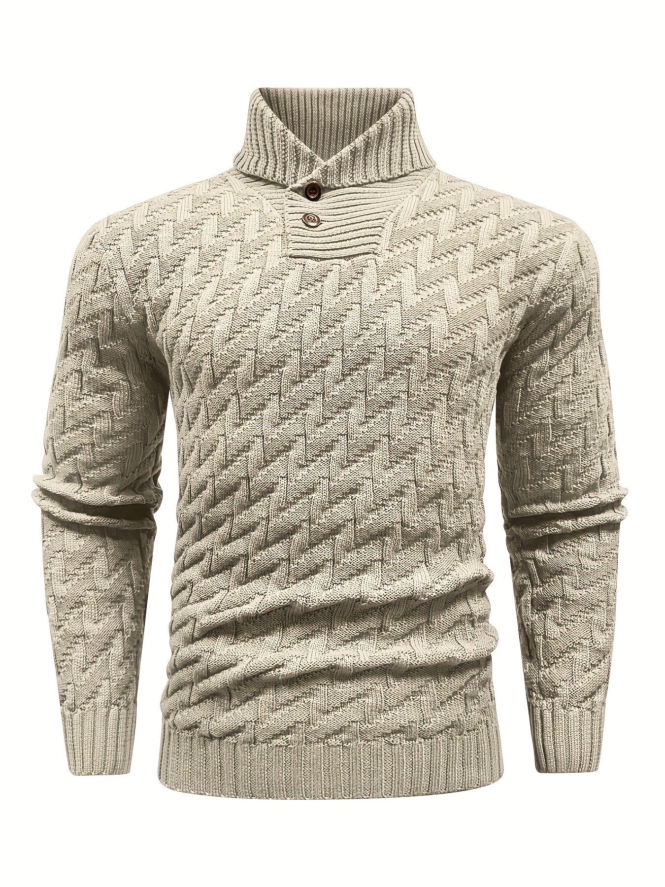 Men'S Stylish Pullover Sweater with a Collar for Commuting in Solid Colors.