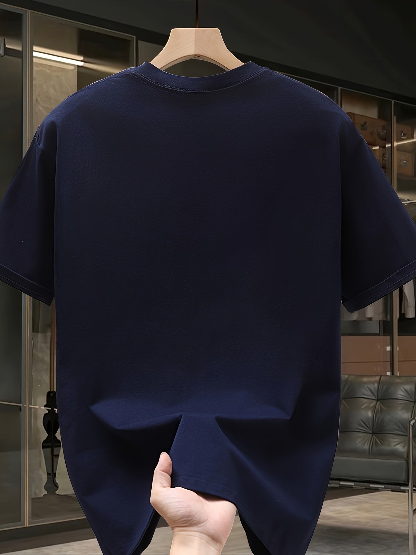 Men's Heavyweight 100% Cotton Oversized T-Shirt with Jazz Calf Graphic Print - White Summer Casual Round Neck Short Sleeve Tee, Large Size Breathable Fabric for Casual Attire & Jazz-Themed Events, Machine Washable Youthful St