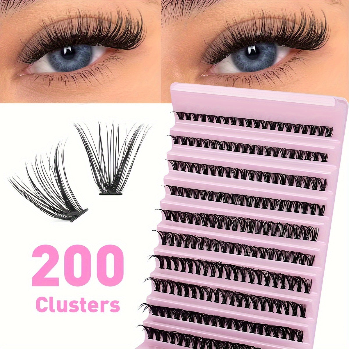 Faux cils en vison 30D, faux cils en touffes 40D et 80D, courbure 0,07 mm, extensions de cils naturels mélangés de 8 à 16 mm, extensions de cils volume 3D, outils de maquillage
