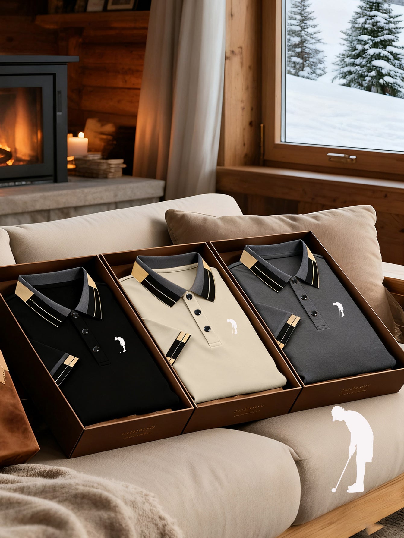 Lot de 3 Chemises Sport Color-Block TH-878 – Manches Courtes, Style Golf & Tennis