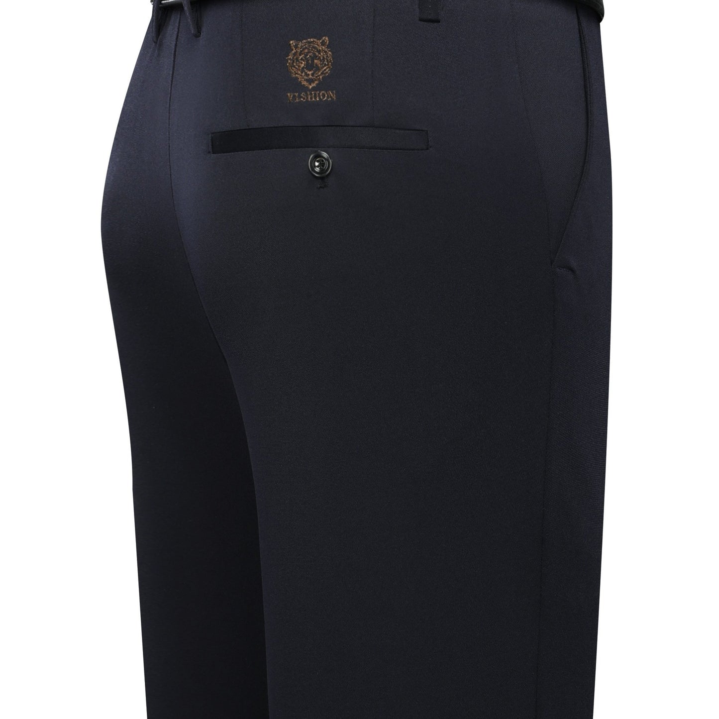 Pantalon habillé business pour homme – taille élastique, coupe droite, lavable en machine, fermeture à boutons, idéal bureau, réunions et événements semi-formels