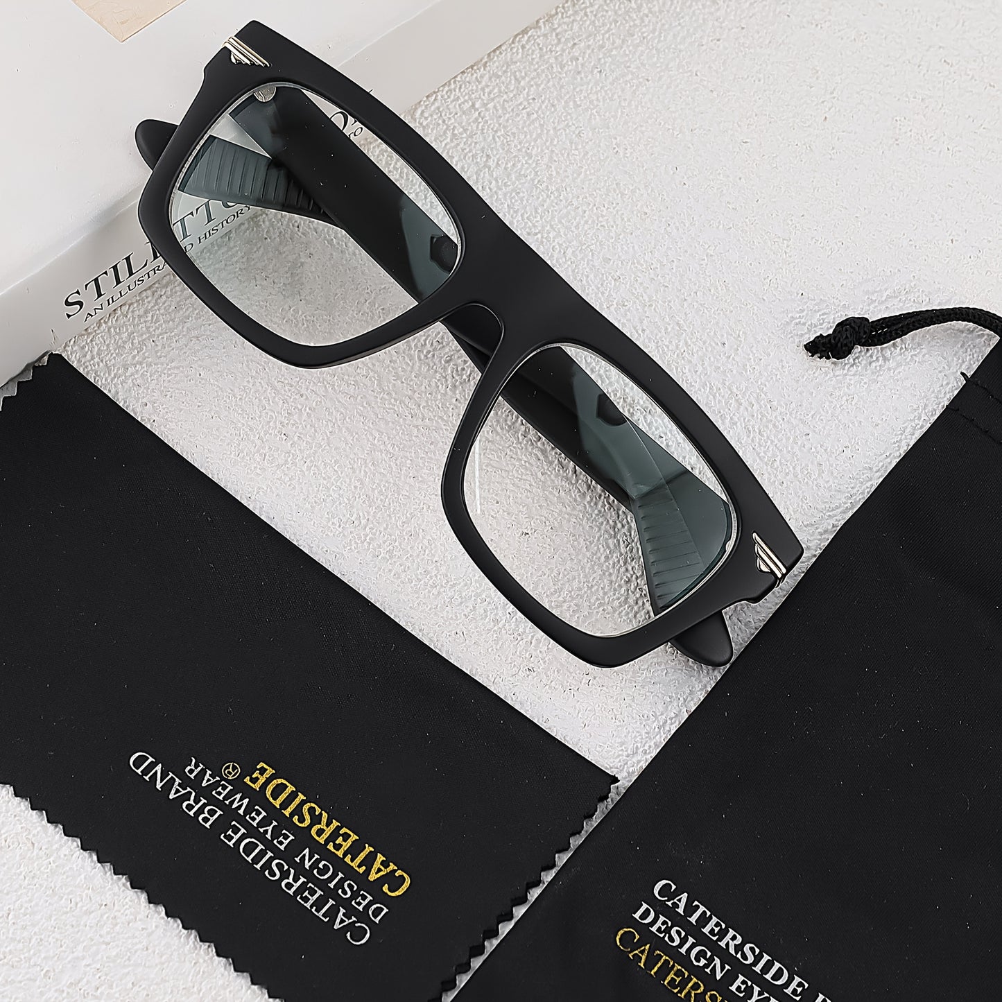 Stylish Square Glasses Made from TR90 Material, Featuring a Simple Vintage Design for Both Men And Women. These Classic Eyewear Pieces Serve As Great Photo Props And Make Perfect Gifts, Complete with a Full Package Set And Ca