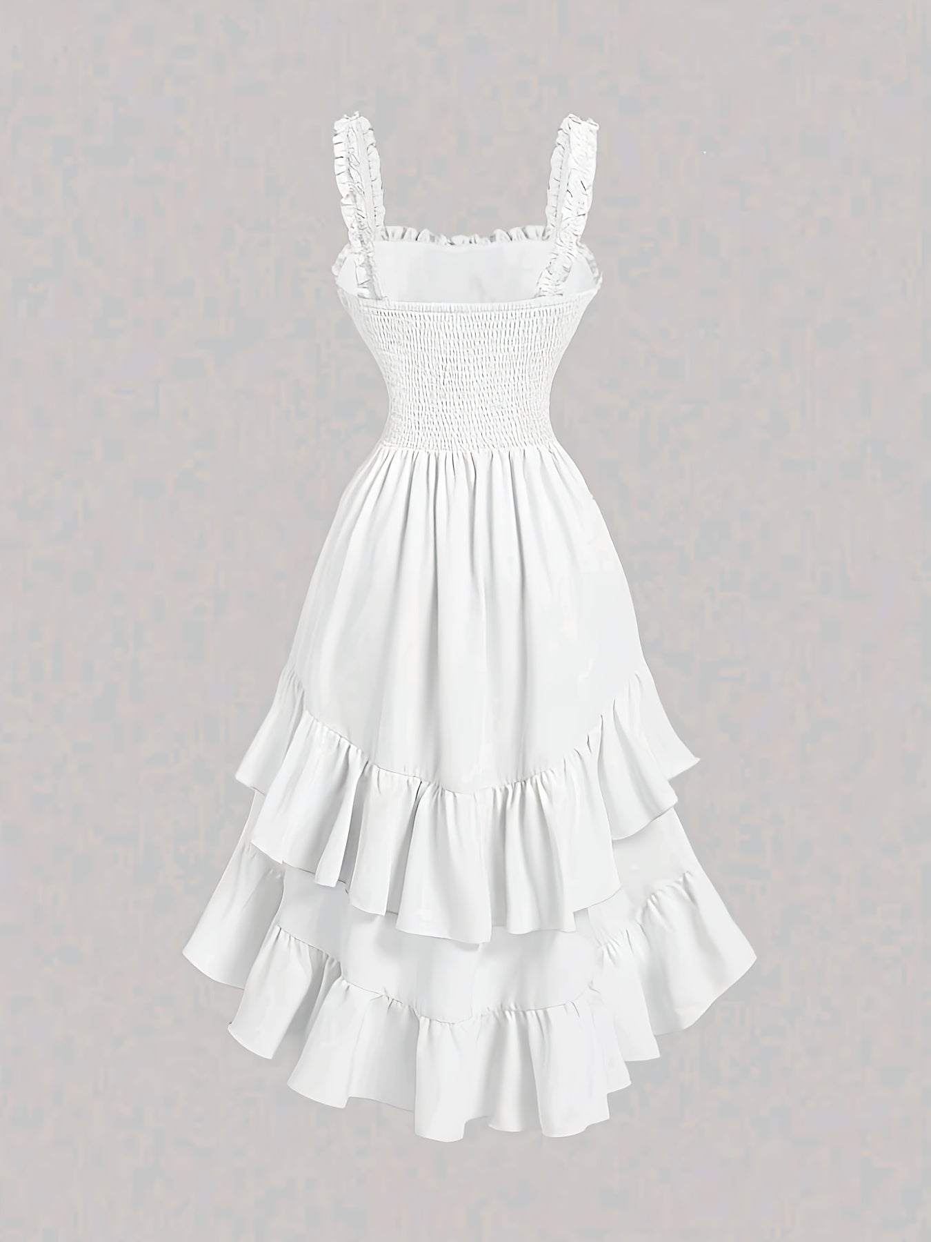 Robe romantique vintage à ourlet volanté pour femme
