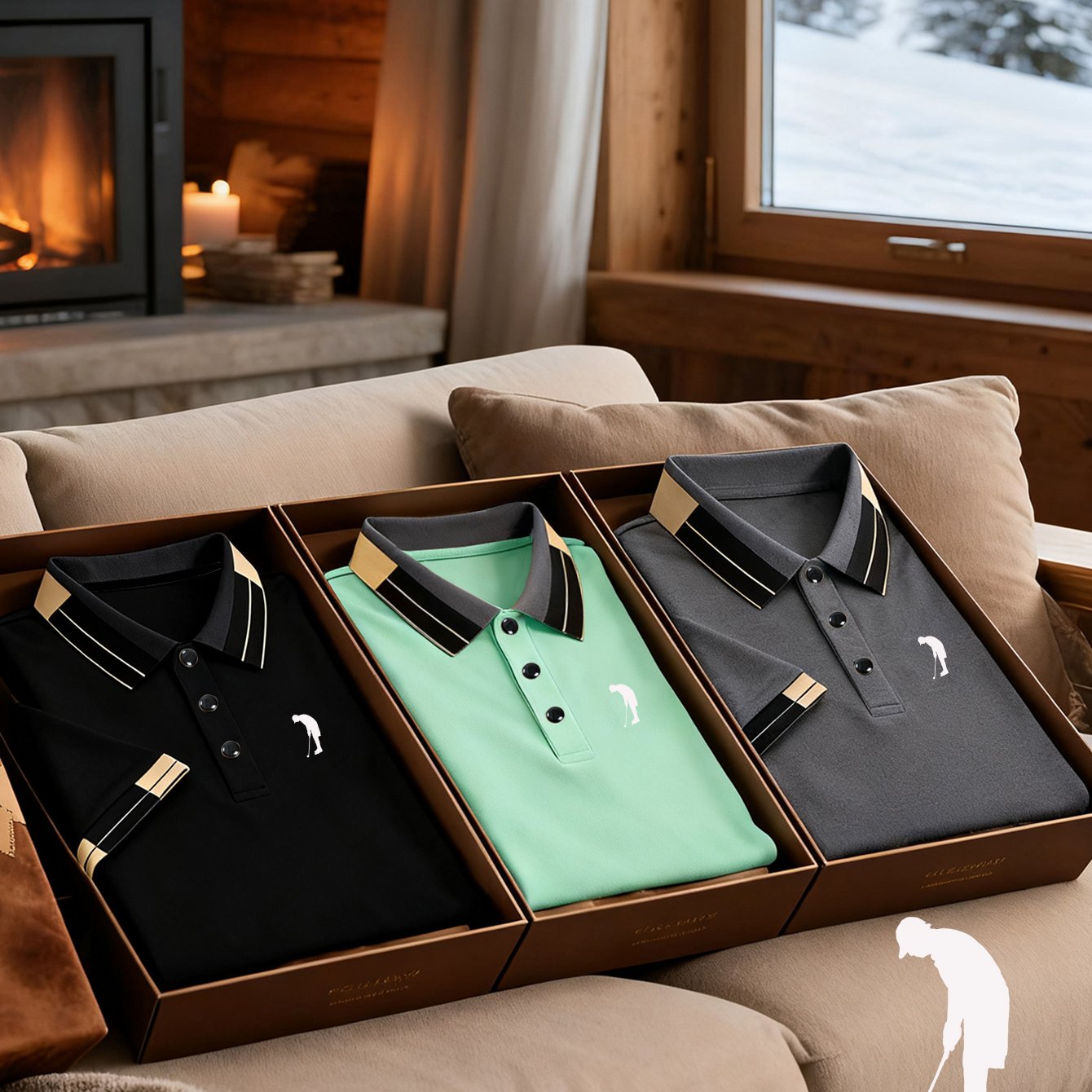 Lot de 3 Chemises Sport Color-Block TH-878 – Manches Courtes, Style Golf & Tennis