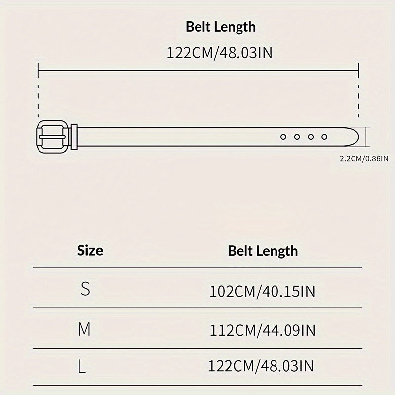 Lot de 4 ceintures stylées – Couleurs blanc, marron, café et noir, boucles carrées, ceintures décoratives pour robes et jeans
