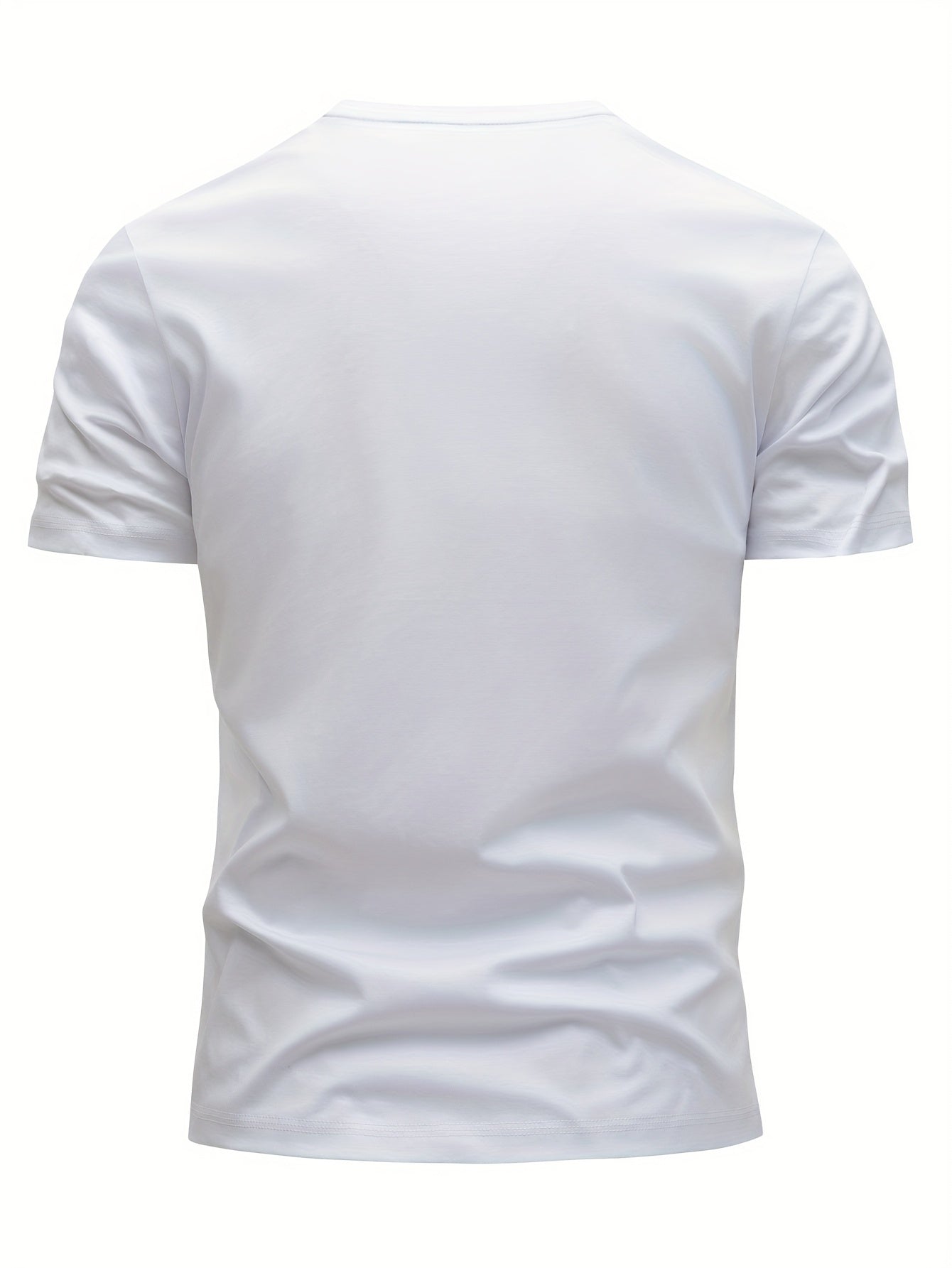 Set of 3 100% T-Shirts, Casual Letter Print Tees, Men'S Round Neck Tops, Perfect for Summer.