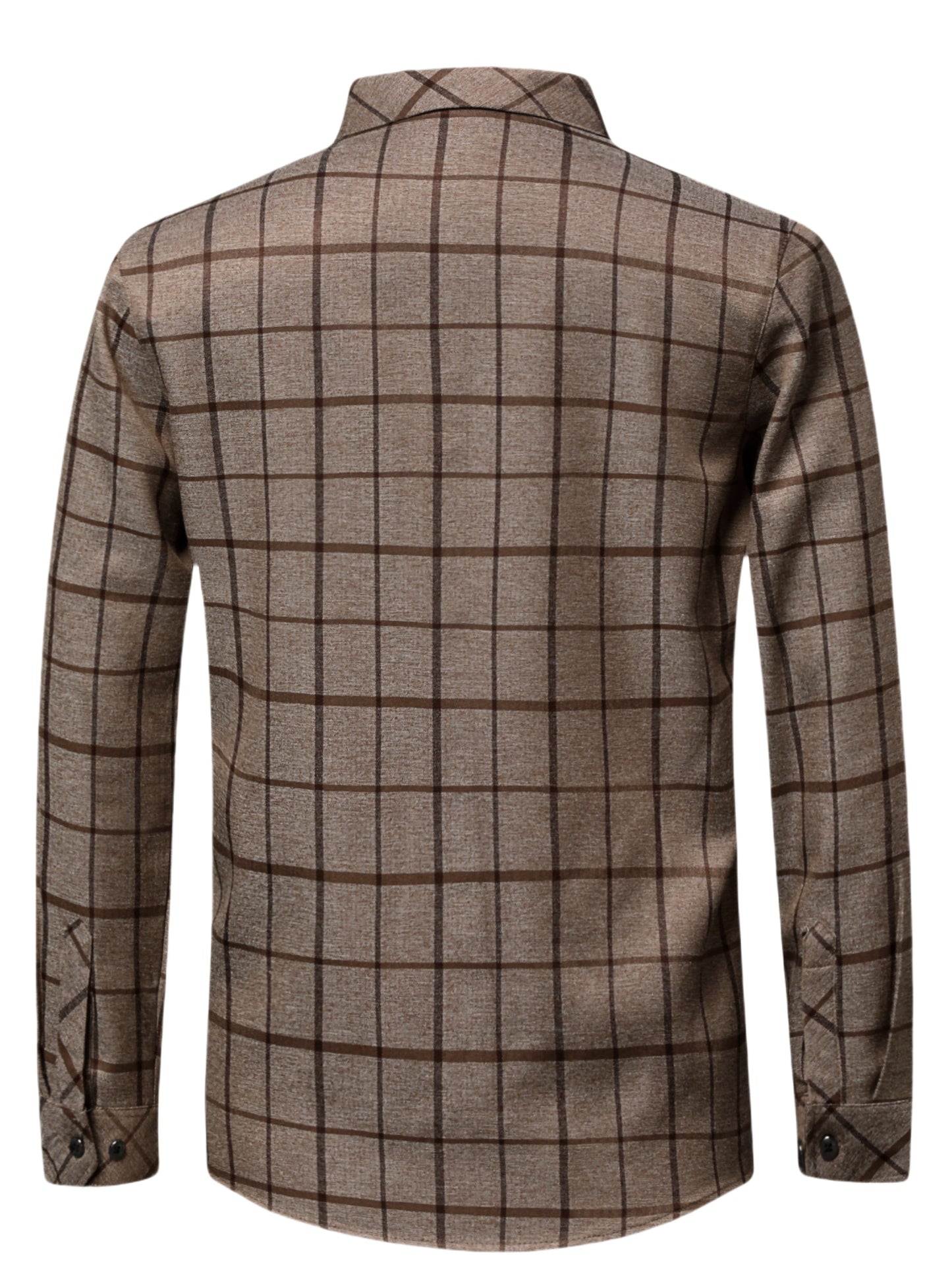 Men'S Long-Sleeve Checkered Shirt, Stylish And Casual, Perfect for Everyday Wear.