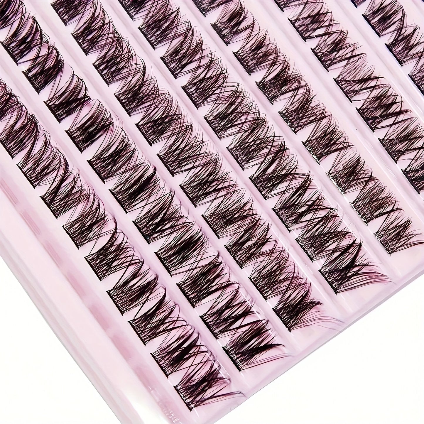 120 pcs Cils en Paquets — Longueurs 8-16 mm, Curl D, Fluffy, Extensions de Cils DIY, Look Naturel, Cils Individuels Wispy, Légers et Doux, Faciles à Appliquer, Parfaits pour Usage Quotidien et Occasions Spéciales, Débutants, Réutilisables