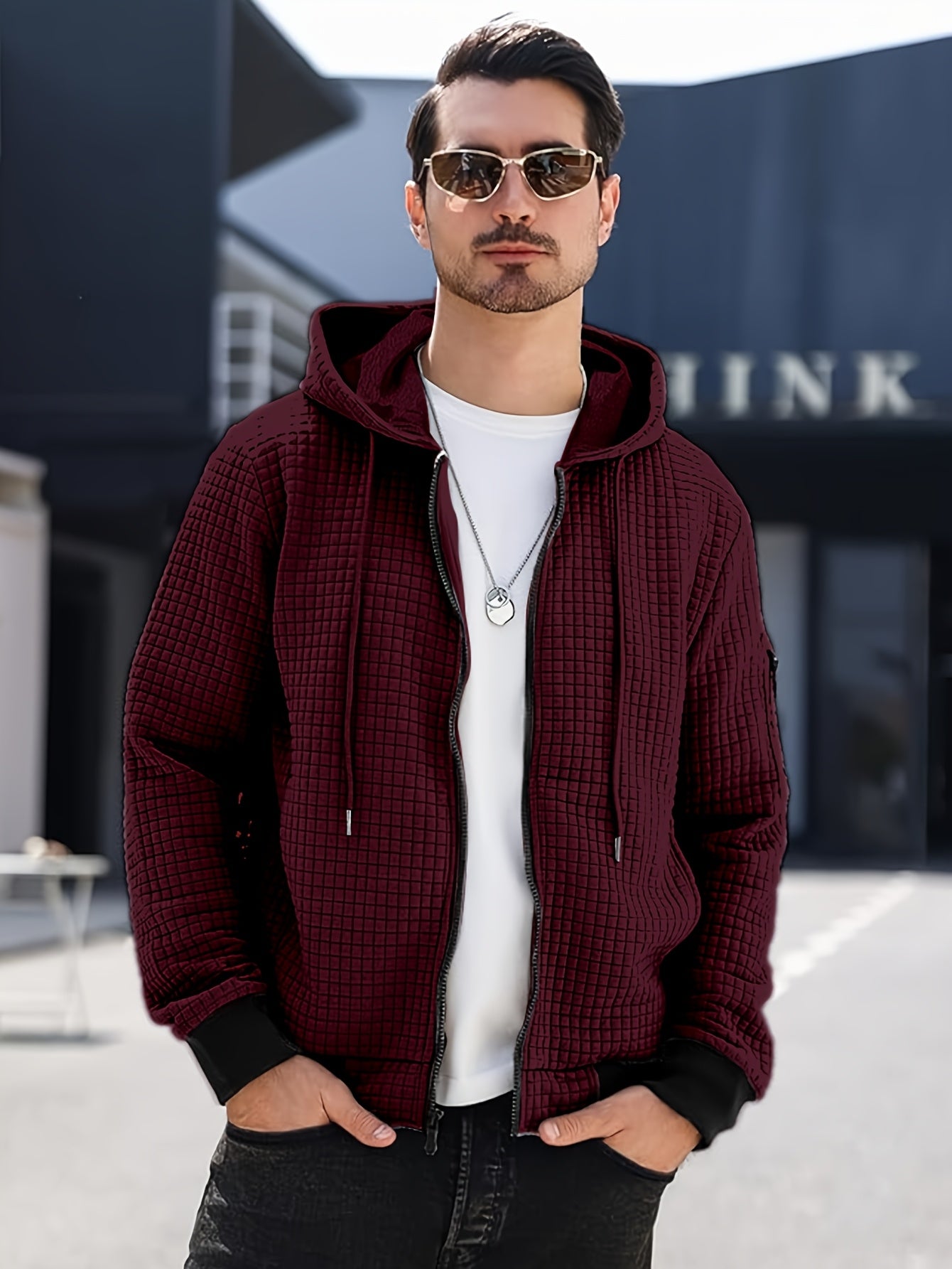 Veste ouverte à capuche pour homme grande taille – PLUS SIZE