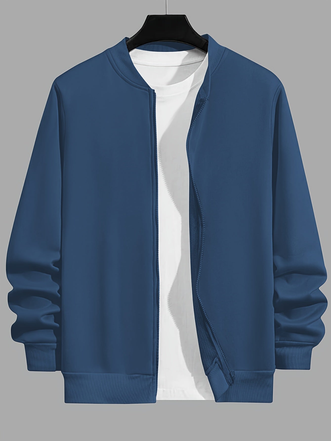 Veste Homme Zip – Col Baseball Grande Taille