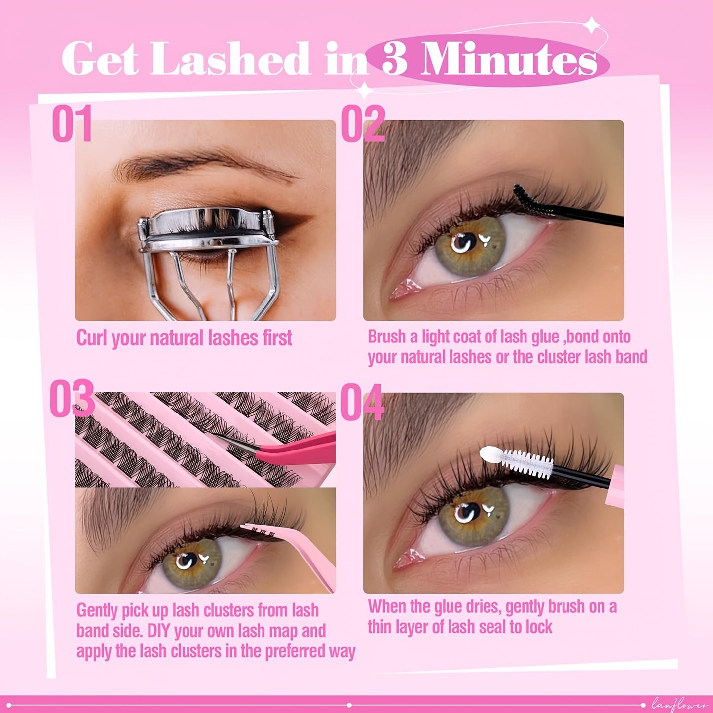 Kit 120 Paquets de Cils — Look Naturel et Confortable, Faux Cils Sans Alcool, Styles Doll et Cat Eye, Application Facile avec Mascara et Pince à Cils Inclus, Idéal pour un Regard Flatteur et Stylé, Extension de Cils