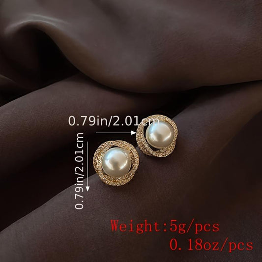 Boucles d’oreilles puces spiralées plaquées or – style vintage avec strass cubiques, bijoux femme, parfaites pour soirées et tenue décontractée