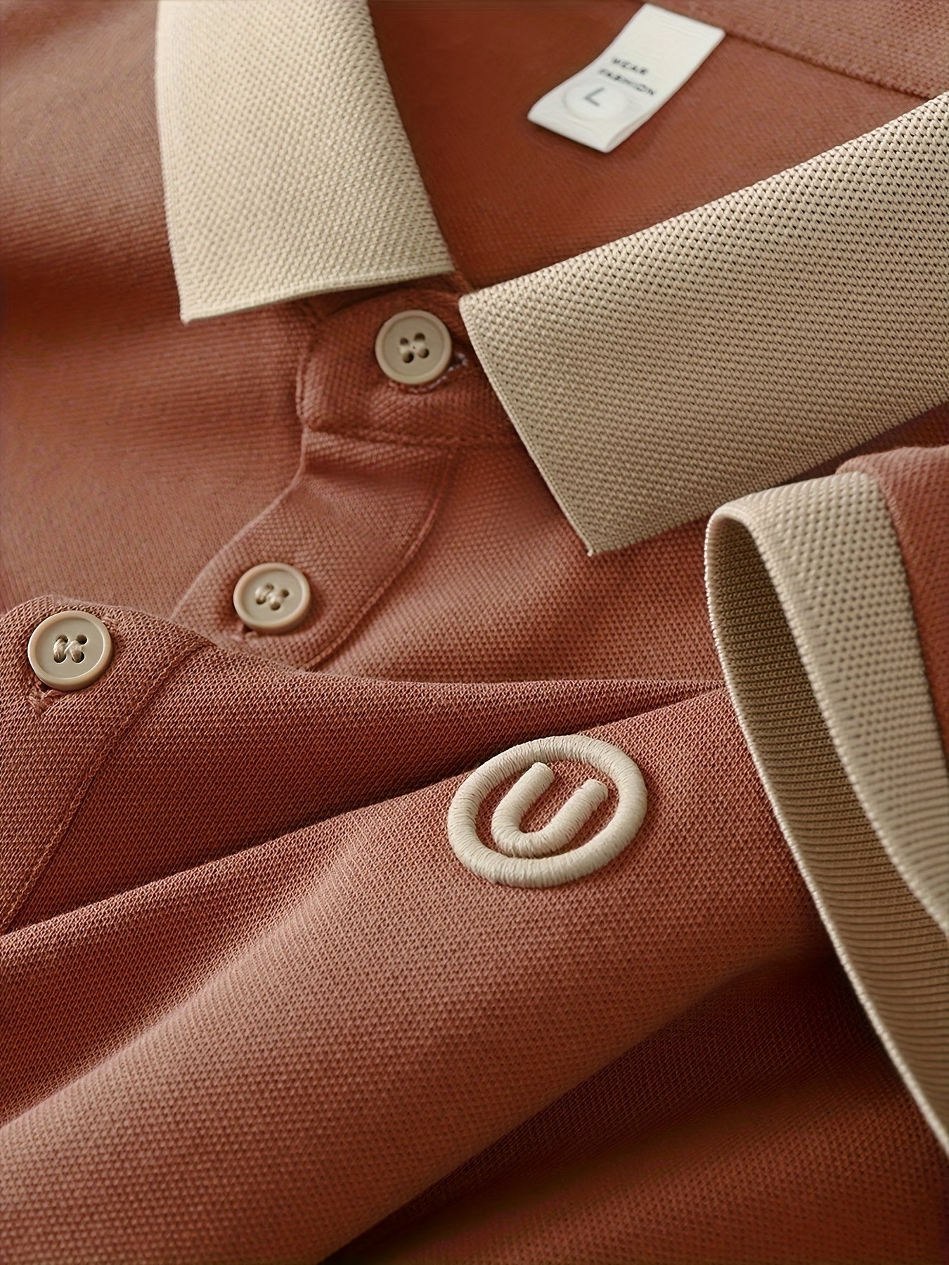 Men's Stylish Embroidered Shirt - Casual Short Sleeve, Button-Up Collar, White with Gray Collar & Cuff Accents, Soft Polyester Fabric, Perfect for Golf or Casual Attire, Golf Shirt | Embroidered Collar Detail | Smooth Texture