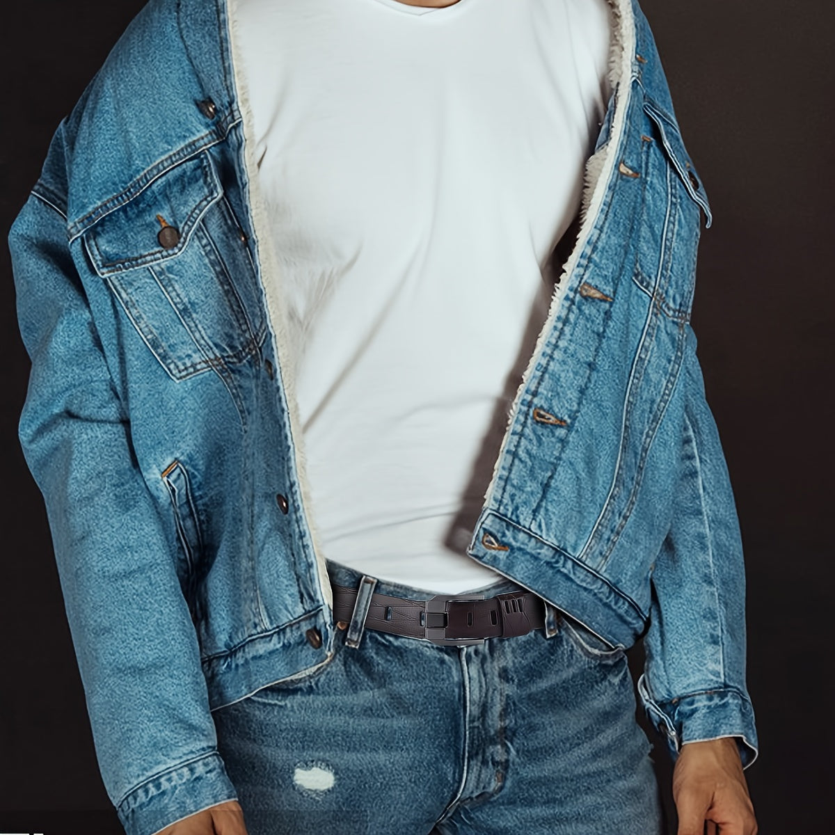 Lot de 3 Ceintures Homme Inspirées Vintage – Cuir Synthétique Haute Qualité, Style Décontracté et Professionnel, Boucles en Alliage, Lavable à la Main, Accessoires Durables pour Tenue Décontractée