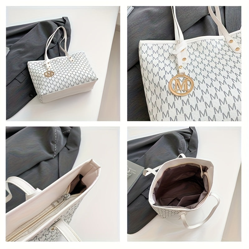 Sac Cabas et Bandoulière Femme Fait Main – Grande Capacité, Élégant, Couleurs : Rose / Marron, Quincaillerie Dorée et Fermeture Éclair