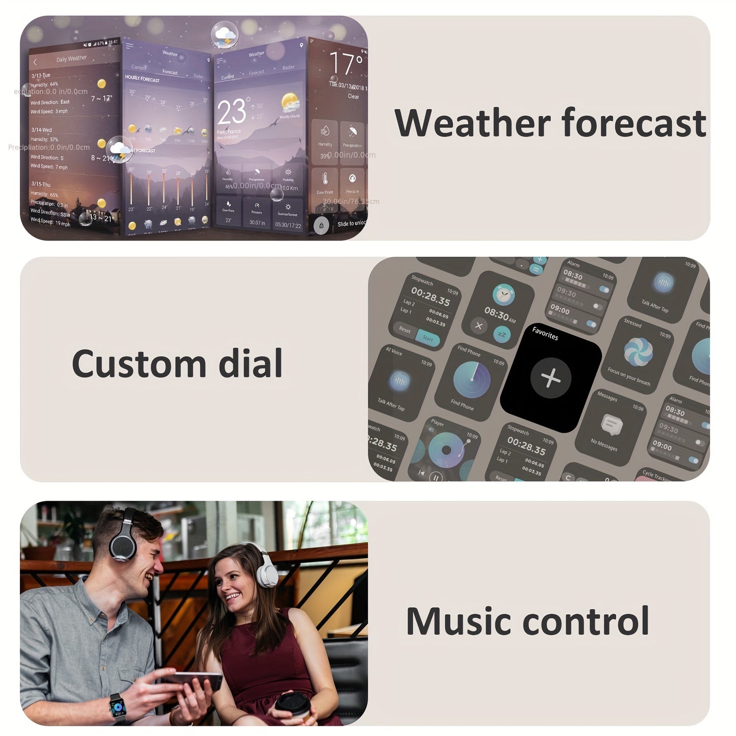 Montre Connectée avec Appels – Écran Tactile 4,7 cm, Tracker d’Activité pour Femmes & Hommes, Suivi Sportif Complet avec Podomètre, Calories & Chronomètre – Meilleur Cadeau d’Anniversaire