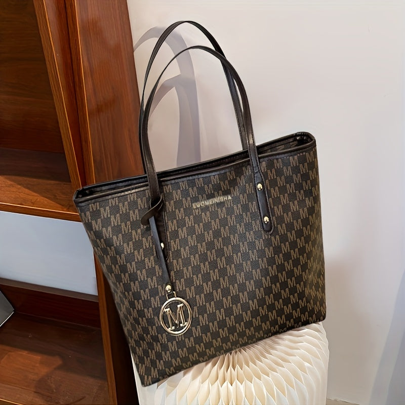 Sac Cabas Femme en PU Rose Vif – Grande Capacité, Fermeture Zippée, Élégant et Brillant, Durable, Idéal Voyage, Shopping et Usage Quotidien