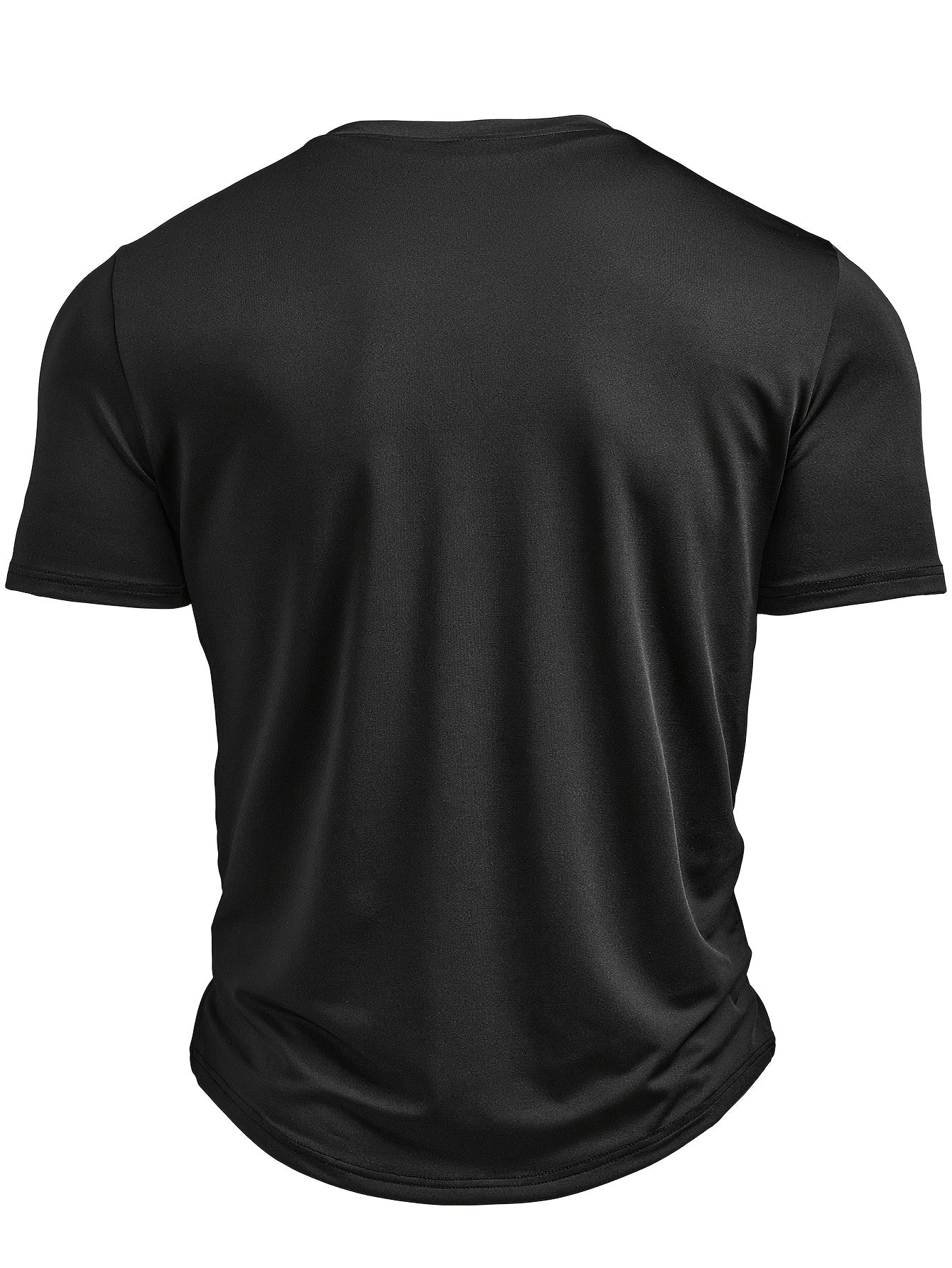 [Summer Style] Men'S V-Neck Henley T-Shirt - Casual Knit Short Sleeve Tee with High Elasticity for Summer Outings, Black