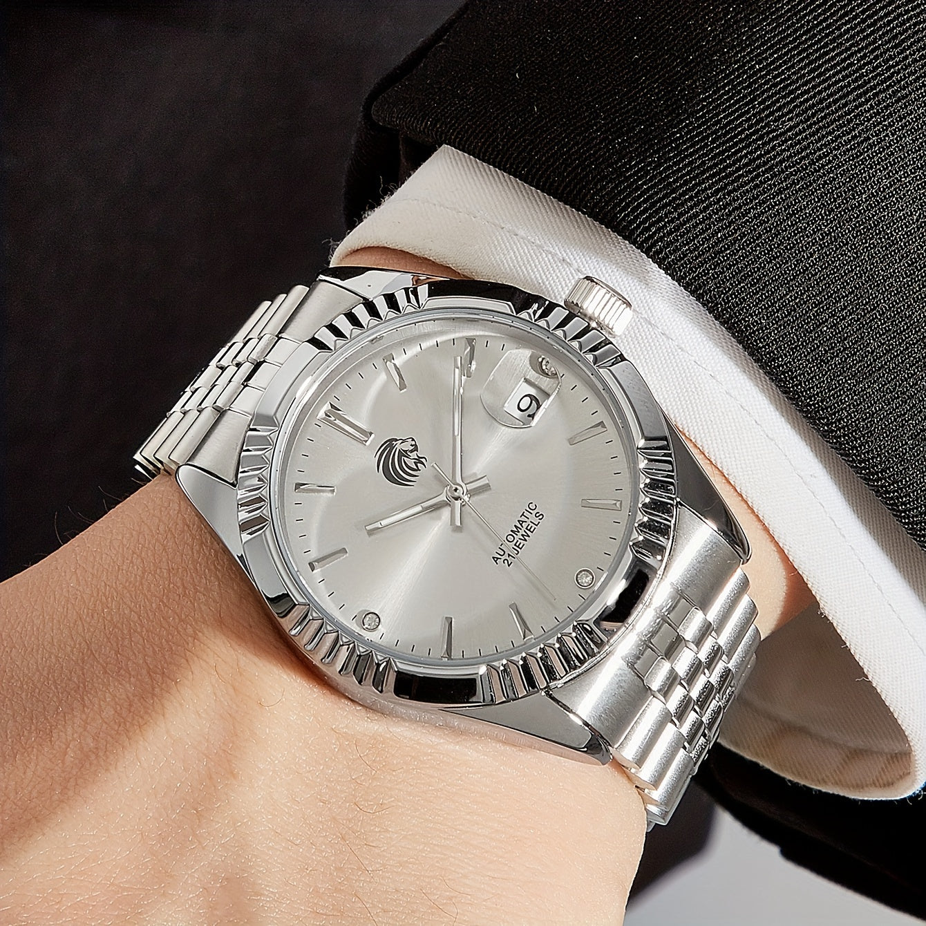 Montre Mécanique Automatique pour Homme – Style Fashion, Bracelet en Acier Inoxydable