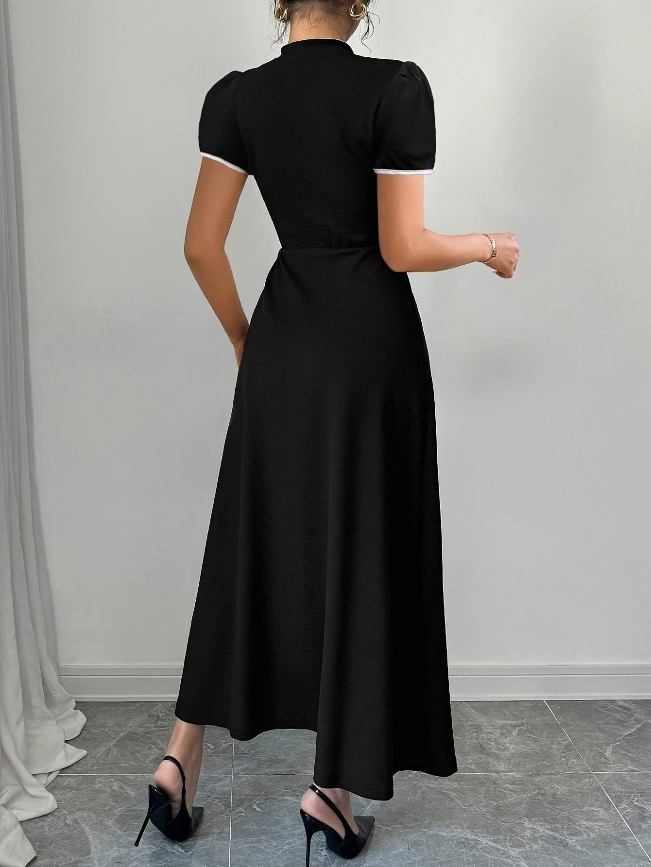 Robe Chinoise Grande Taille Élégante – Col Montant, Fermeture Boutons sur le Devant, Idéale Mariages, Événements Culturels et Tenues Quotidiennes, Costume Traditionnel Chinois pour Femme