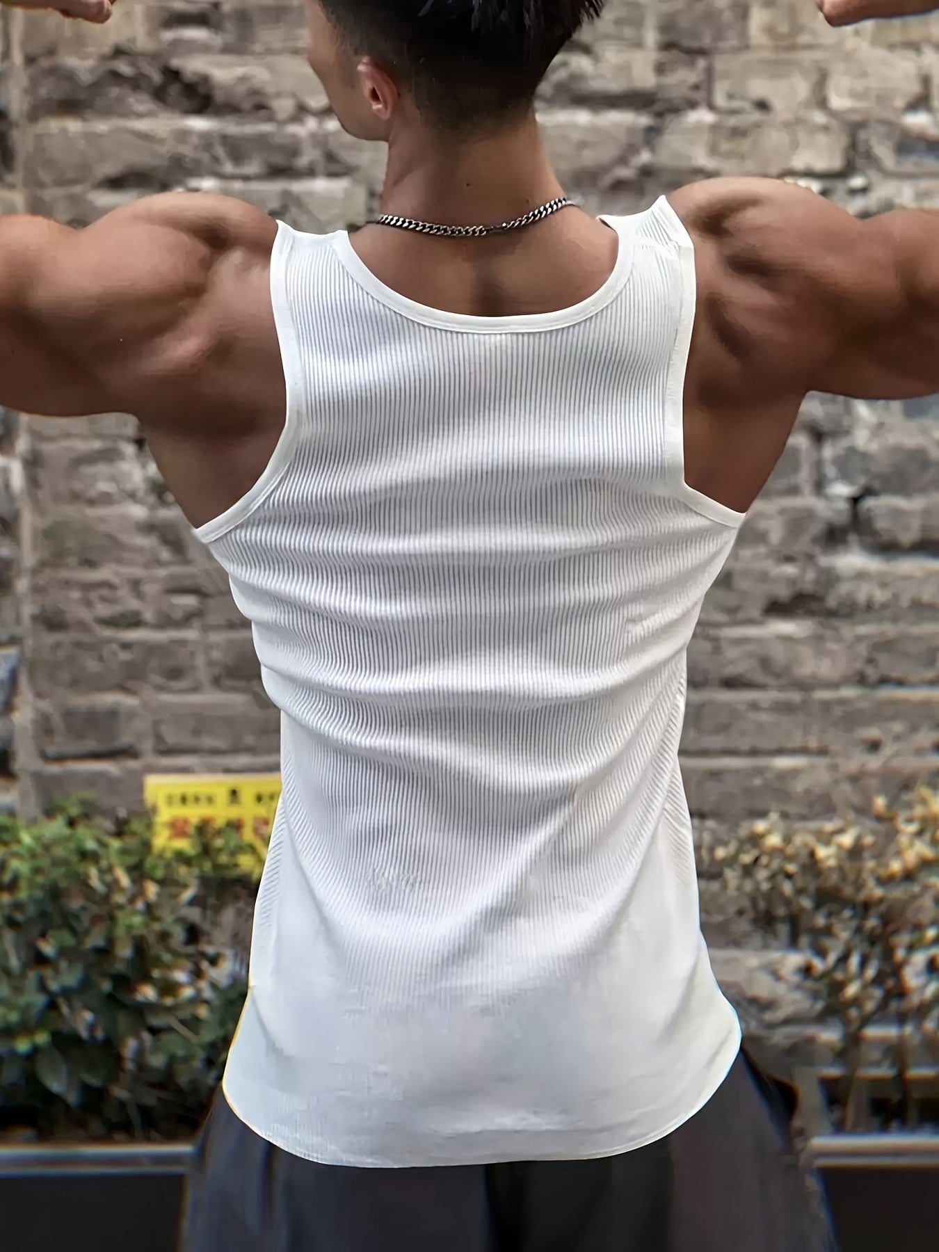 Lot de 3 Débardeurs Homme – Couleur Unie Côtelée