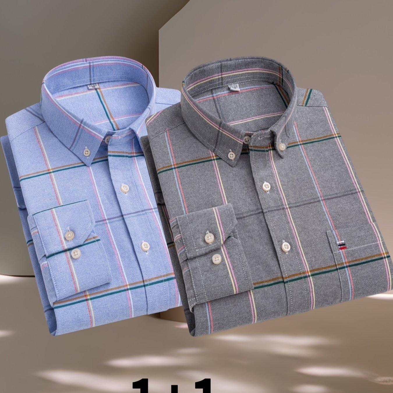 2025 100% Pure Long-Sleeve Oxford Shirt, Featuring Embroidered Chest Pocket, Suitable for Various Occasions, Available in Multiple Styles.