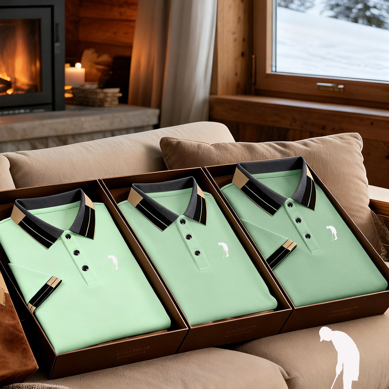 Lot de 3 Chemises Sport Color-Block TH-878 – Manches Courtes, Style Golf & Tennis