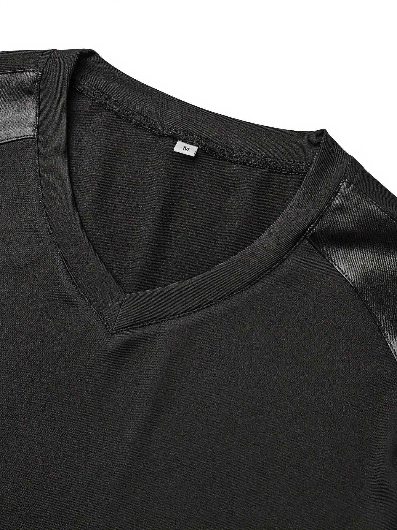 [Summer Style] Men'S V-Neck Henley T-Shirt - Casual Knit Short Sleeve Tee with High Elasticity for Summer Outings, Black