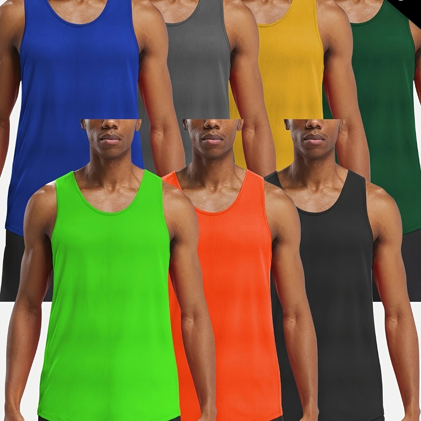 Lot de 7 Débardeurs Sport Homme – Séchage Rapide