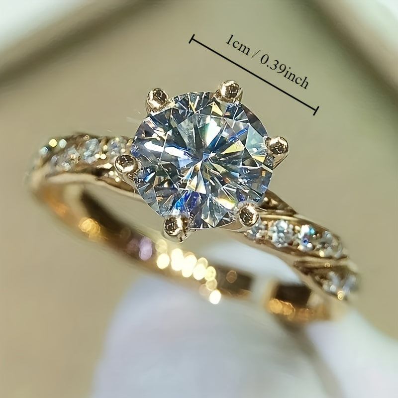 A Promise Ring for Women Featuring a Sparkling Zirconia Set in a 6 Prong Design, Ideal for Engagements, Weddings, Or As a Party Accessory. It'S a Perfect Anniversary Present for Her