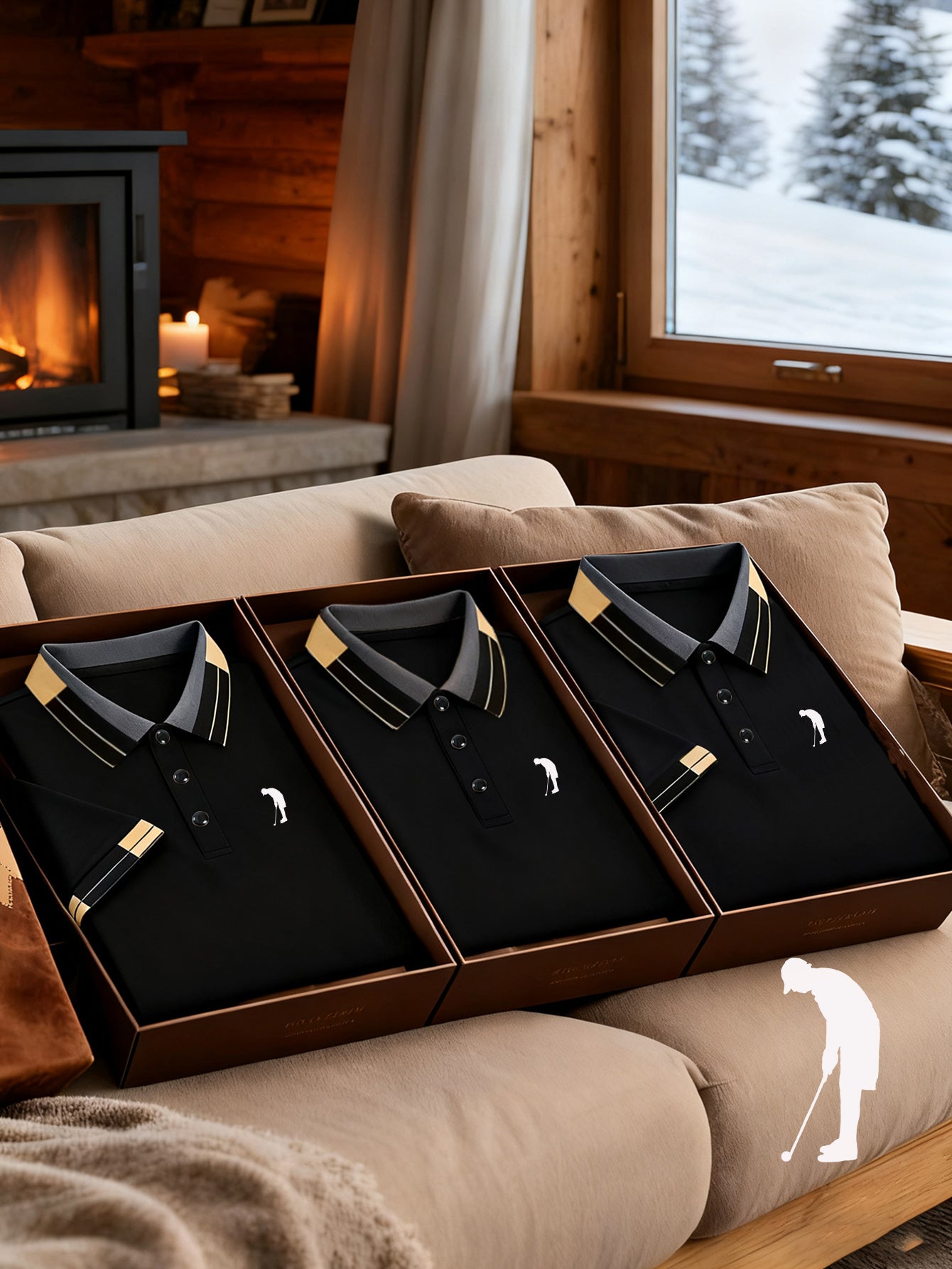 Lot de 3 Chemises Sport Color-Block TH-878 – Manches Courtes, Style Golf & Tennis