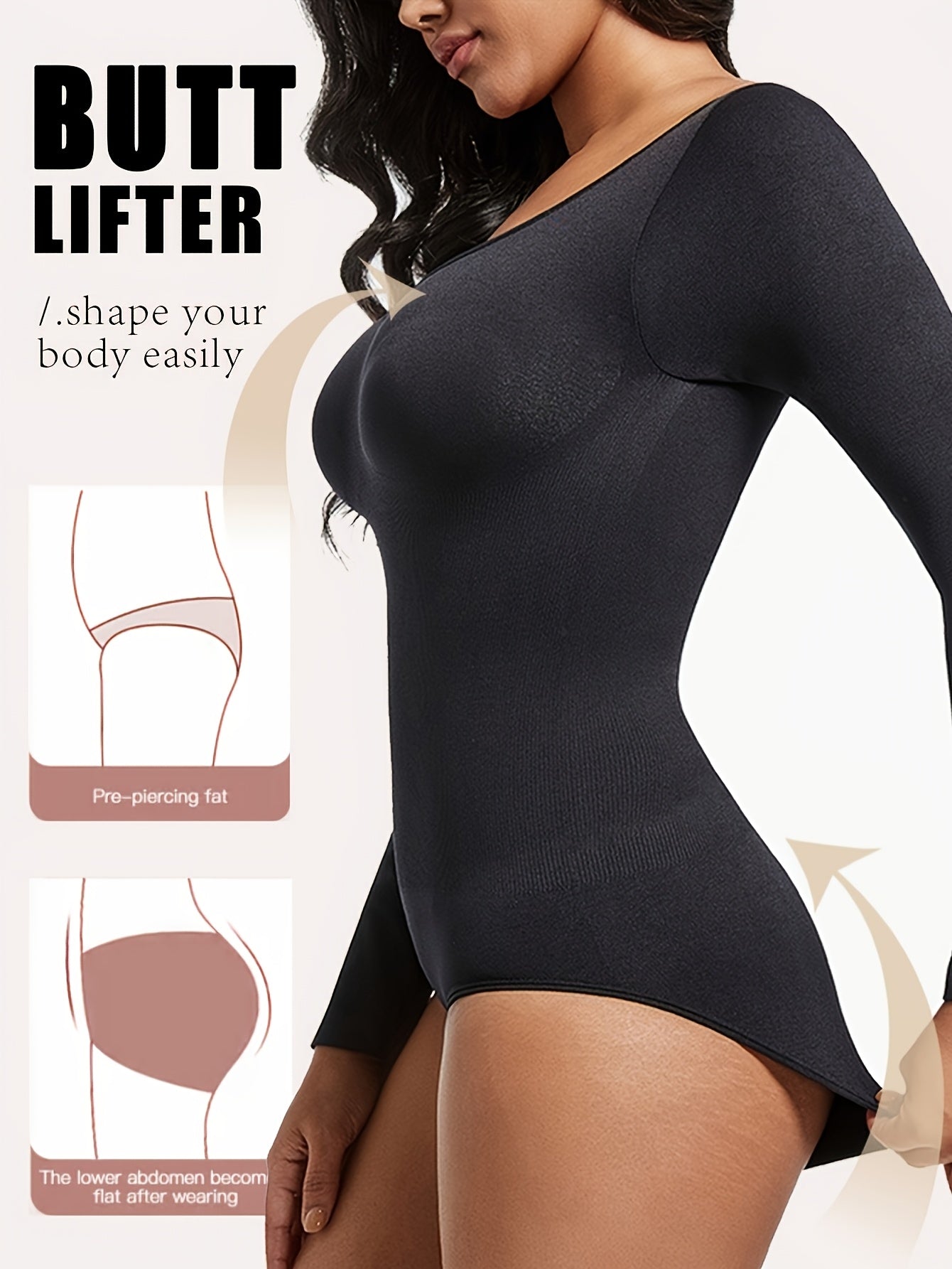 Body sculptant intégral pour femme, combinaison sans couture avec legging, pantalon taille haute avec maintien du ventre, sans coques, idéal pour sport, course ou tenue décontractée, tissu extensible, vêtement de fitness