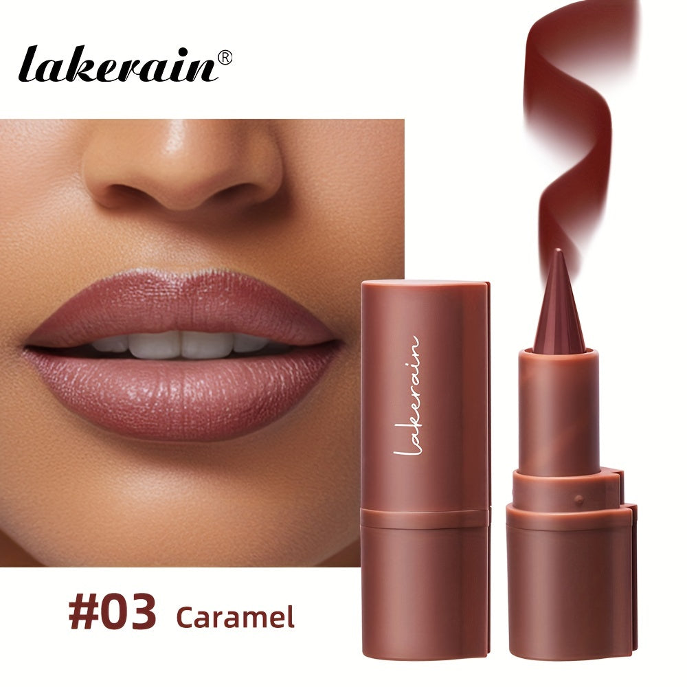 Lakerain 2-in-1 Matte Lip Liner & Lipstick - Waterproof, Sweatproof, Smooth Application for All Skin Types
