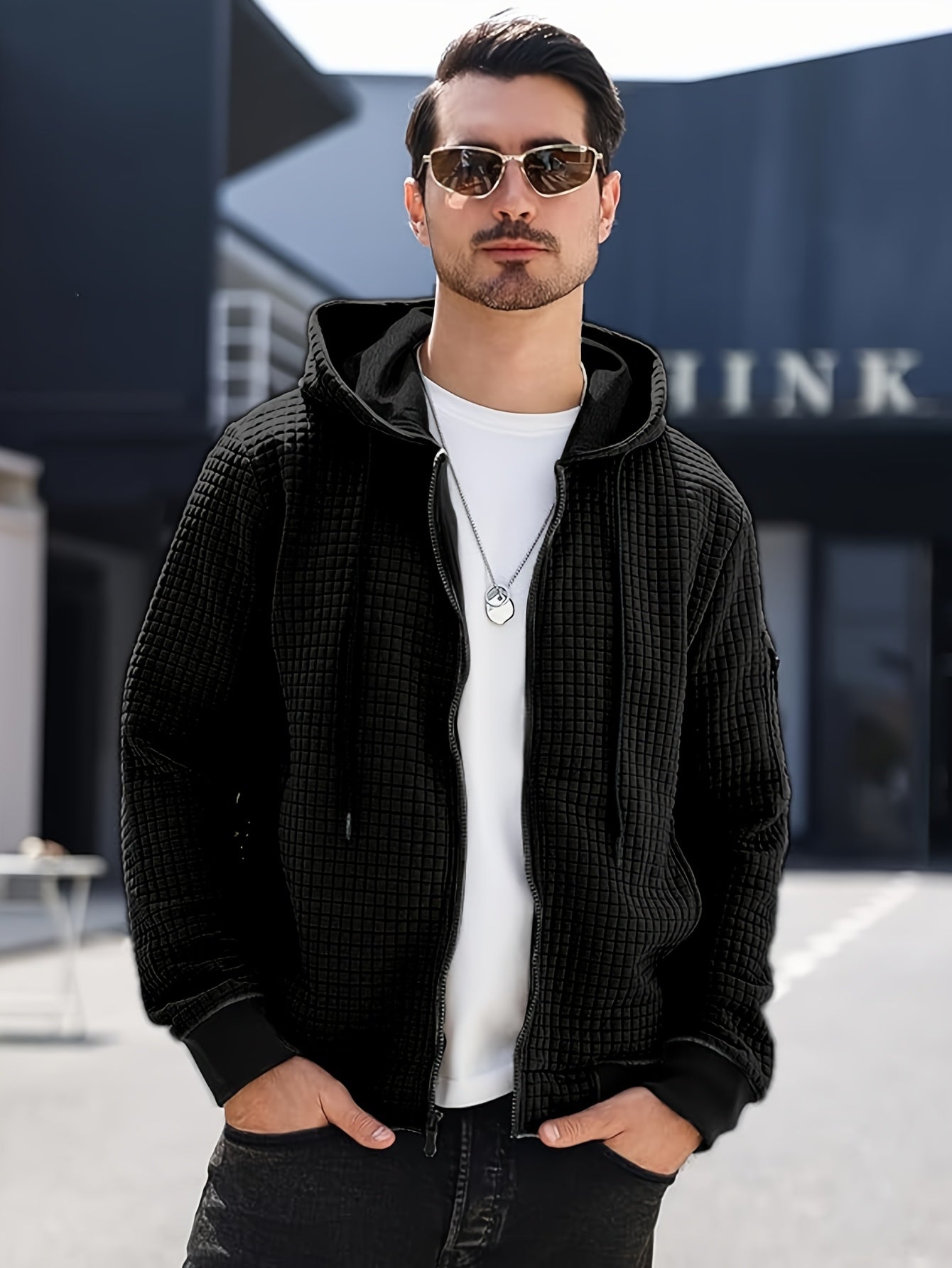 Veste ouverte à capuche pour homme grande taille – PLUS SIZE