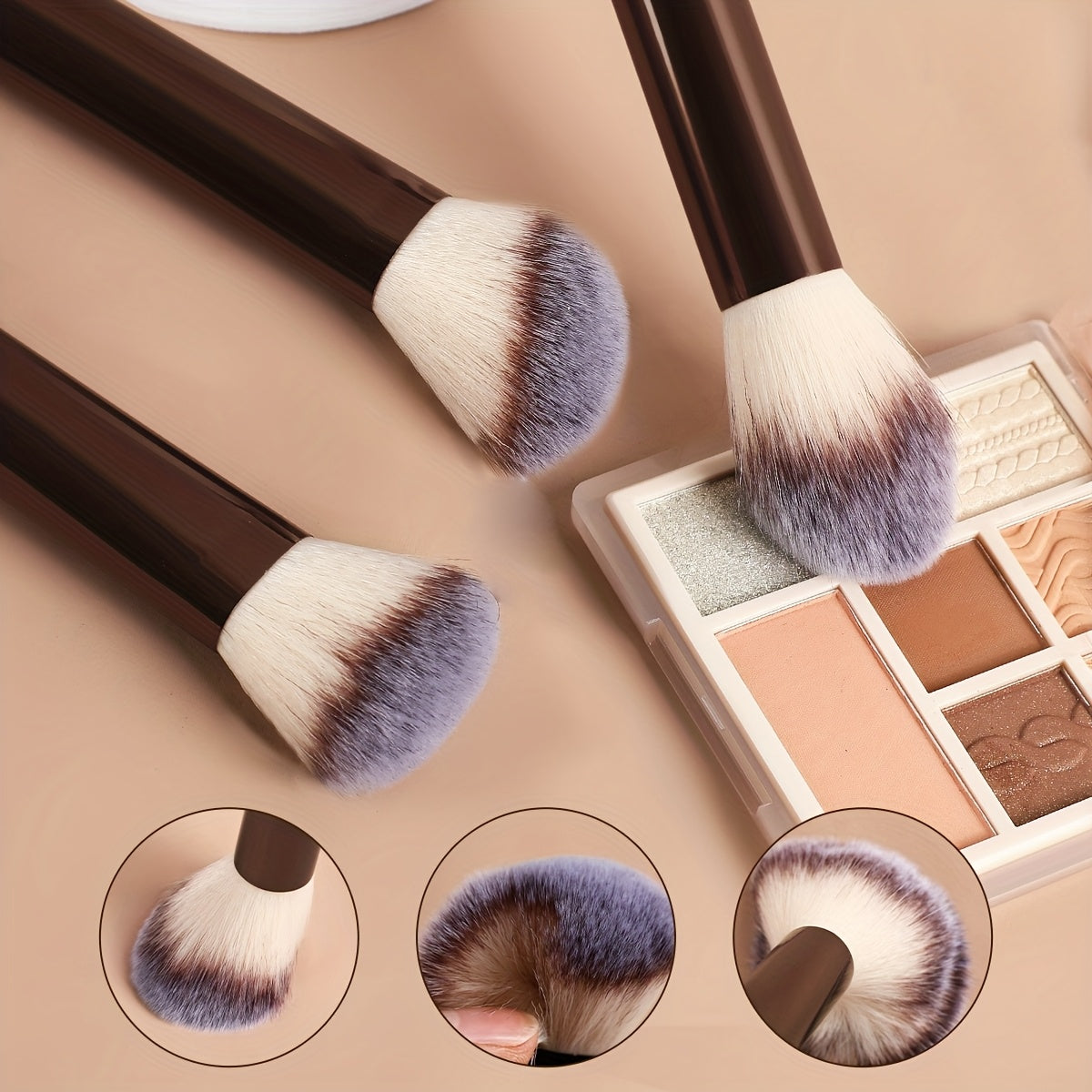 Ensemble de 12 pinceaux de maquillage pour débutants, comprenant des pinceaux à blush, à poudre, correcteur et à paupières, le tout dans un kit de beauté de voyage complet