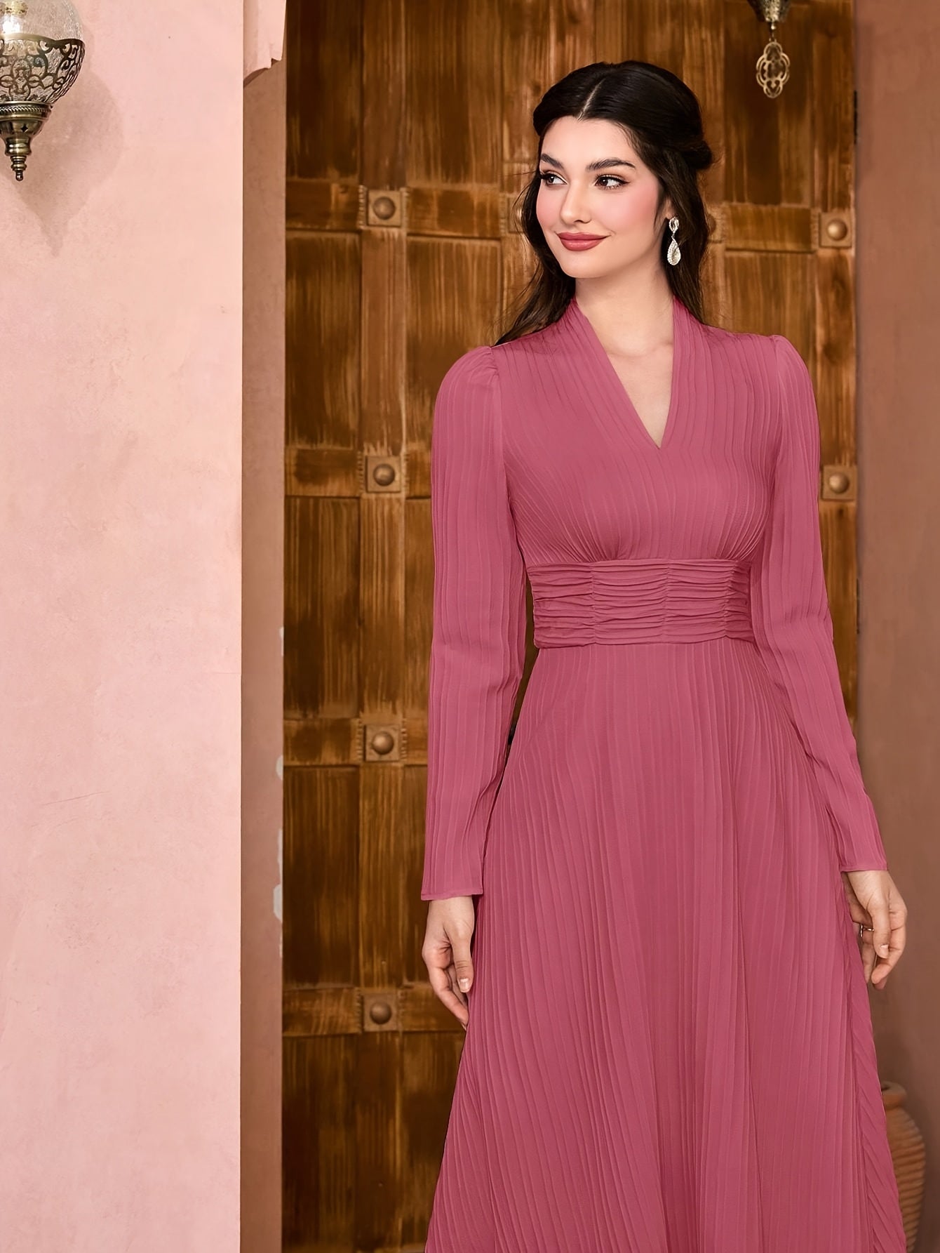 Fashion Casual Solid Color Women's Maxi Dress