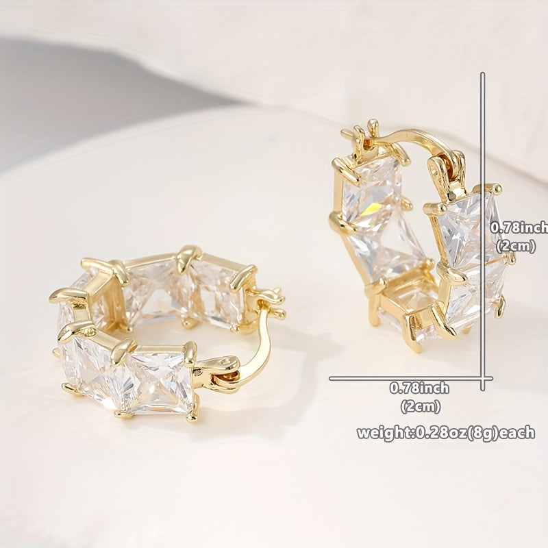 1 Paire de Boucles d’Oreilles Pendantes Kc en Zircon Cubique Synthétique – Style Boho Luxueux, Parfaites pour Mariages, Fêtes et Événements Formels, Boucles d’Oreilles pour Occasions Spéciales | Design Boho