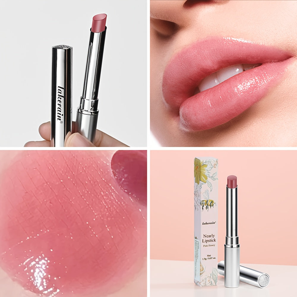 2pcs Lakerain Almost Lipstick | Black Honey + Pink Tinted Lip Balm, Nourishing & Moisturizing, Texture, Winter Lip Care