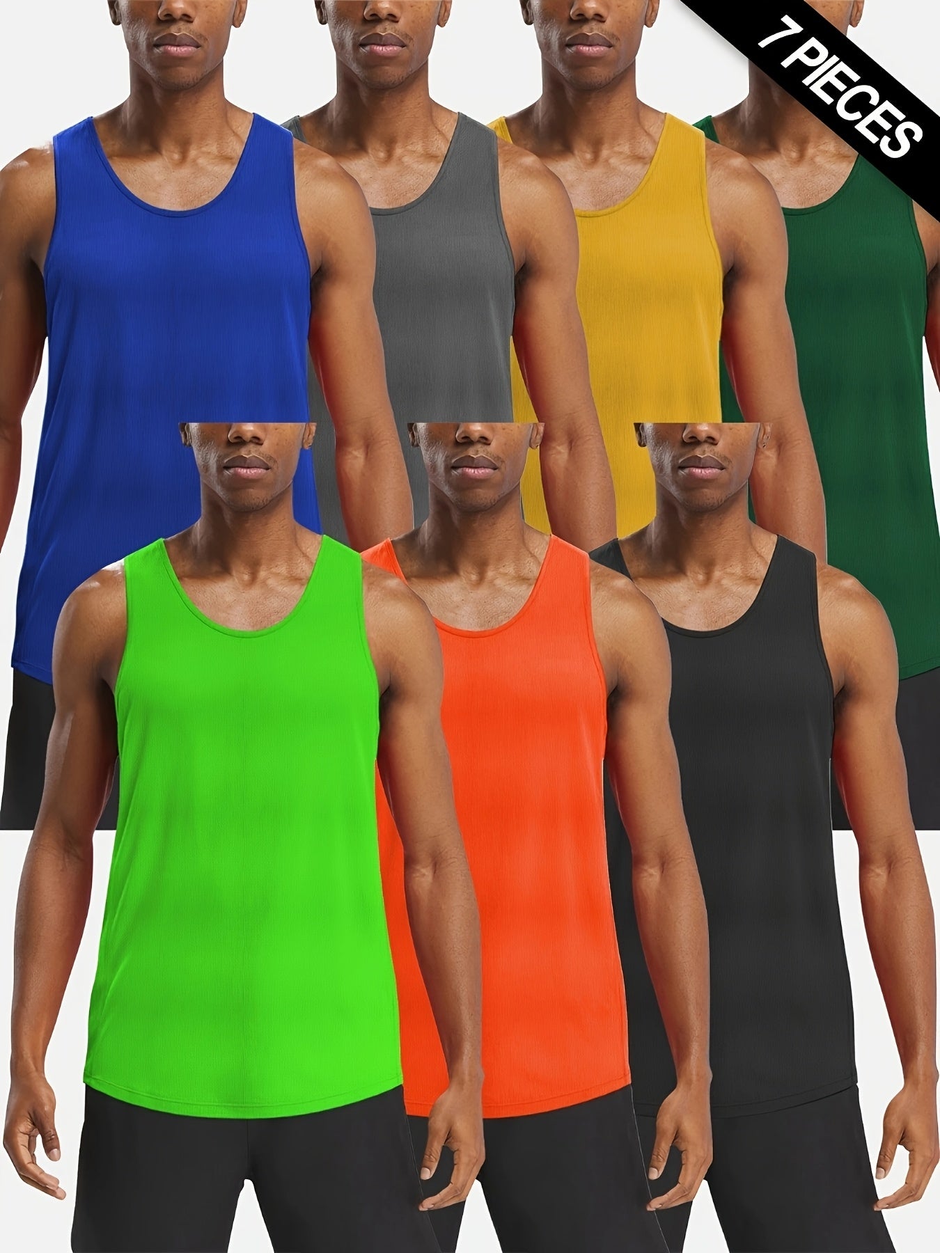 Lot de 7 Débardeurs Sport Homme – Séchage Rapide